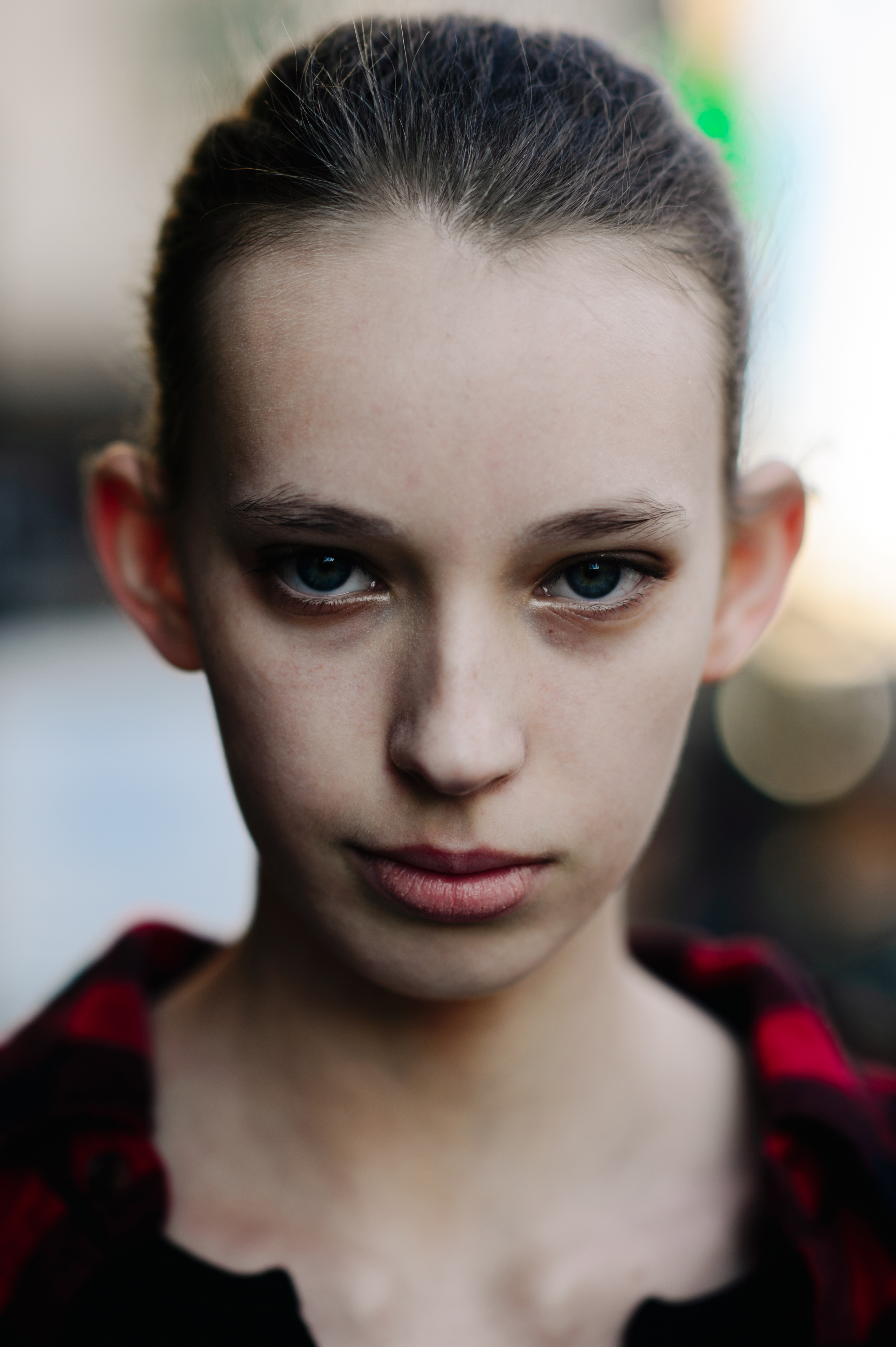 Portrait of a model after show