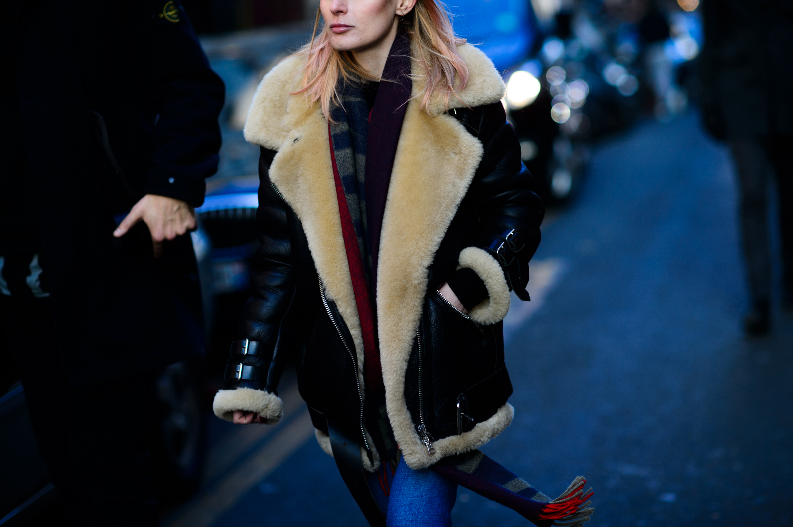 Italian girl wearing warm coat