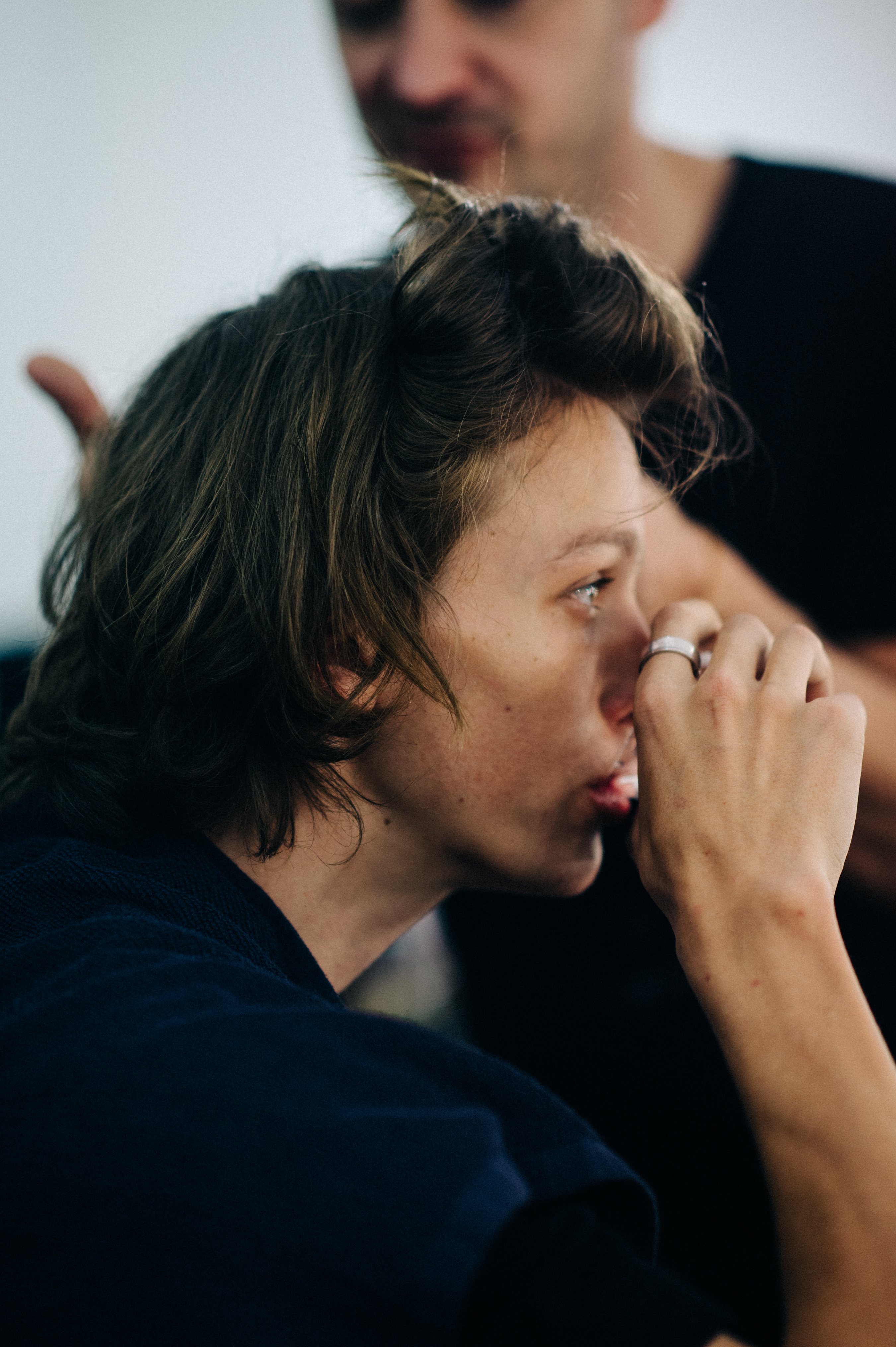 Male model drinking