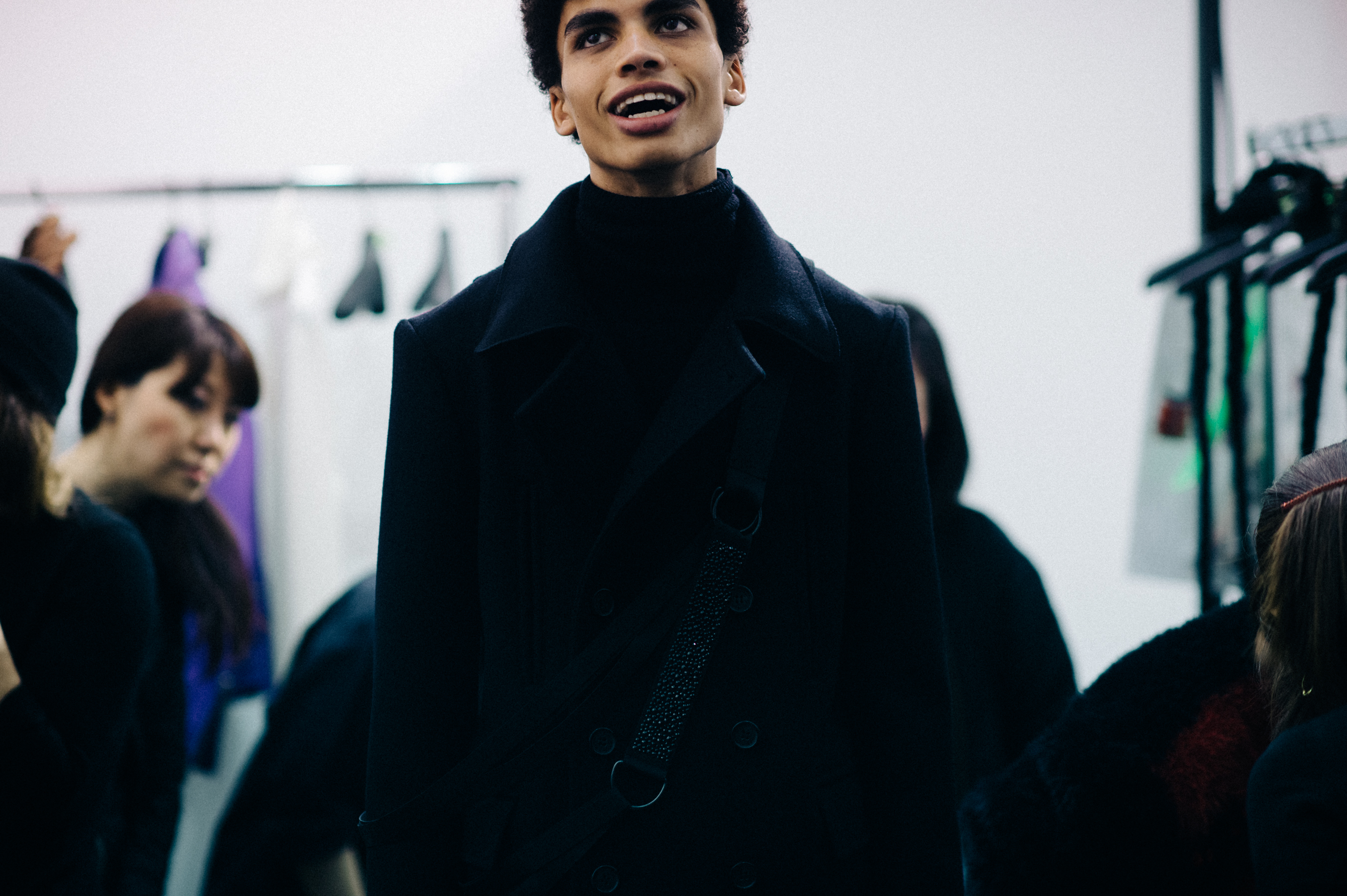 Male model smiling