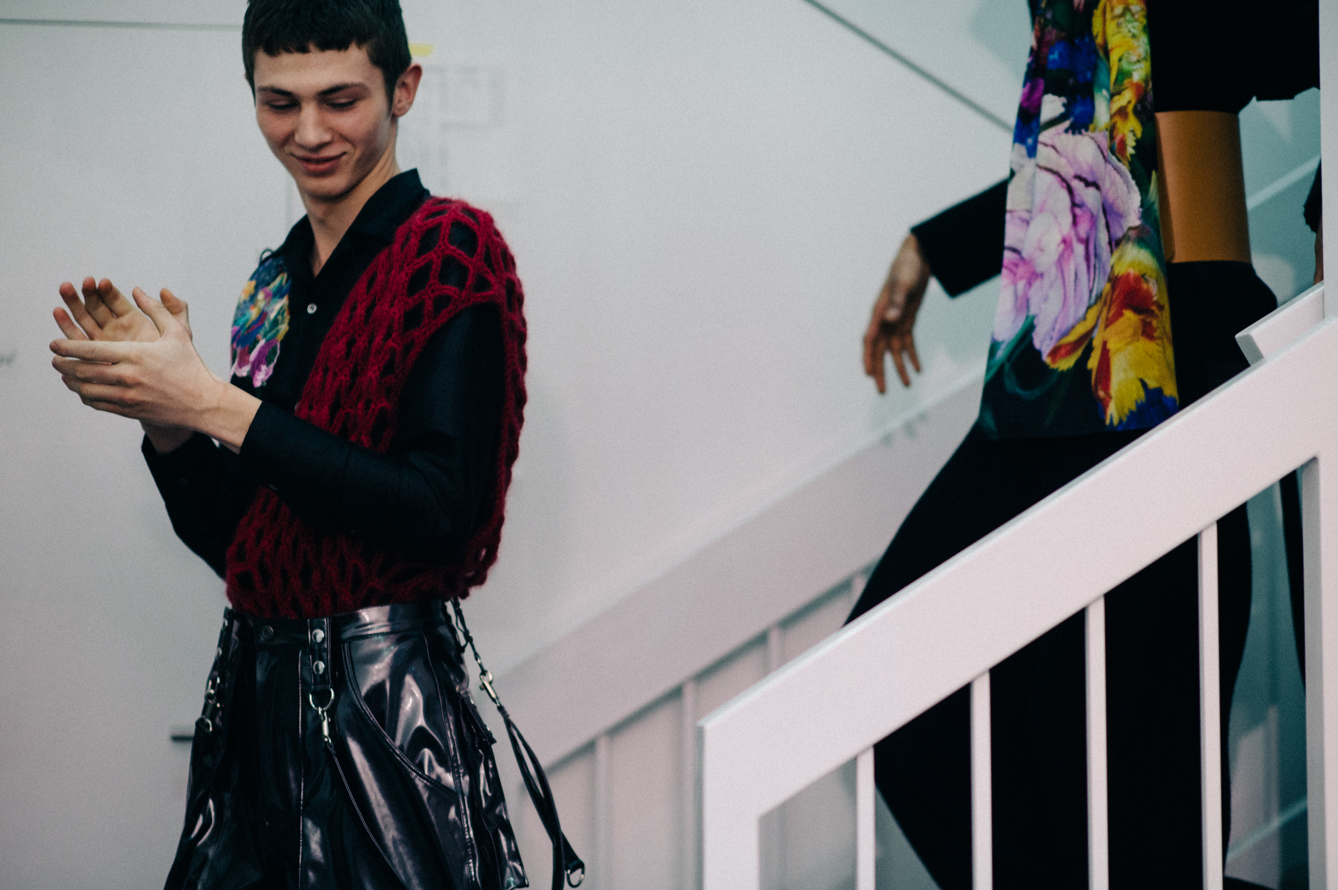 Male model after the show