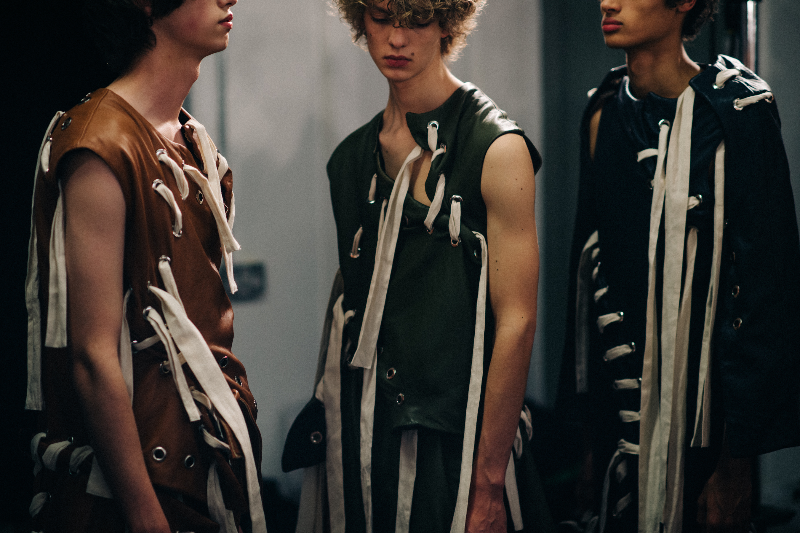 Three models before the show