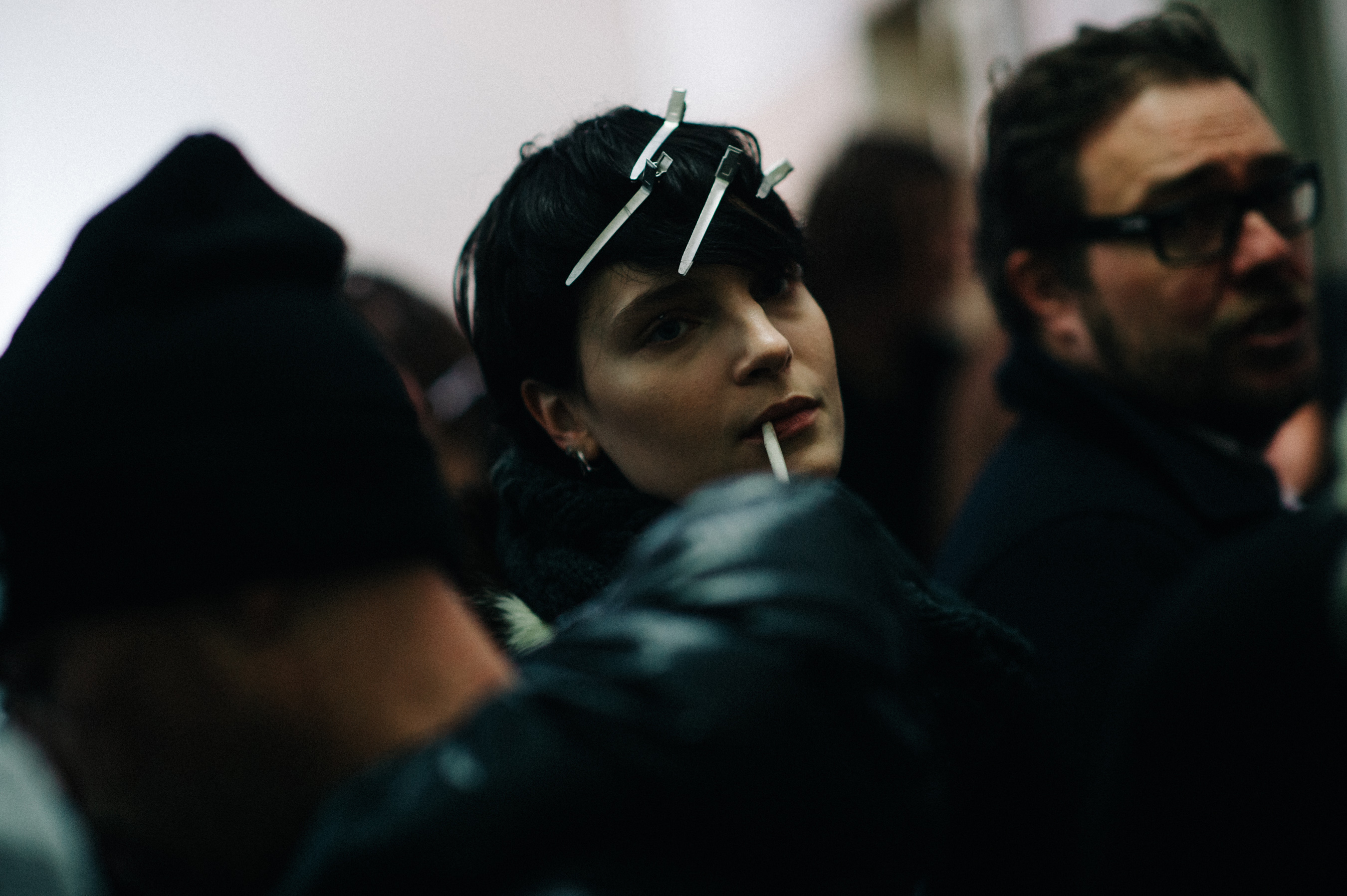 Model short hair smoking