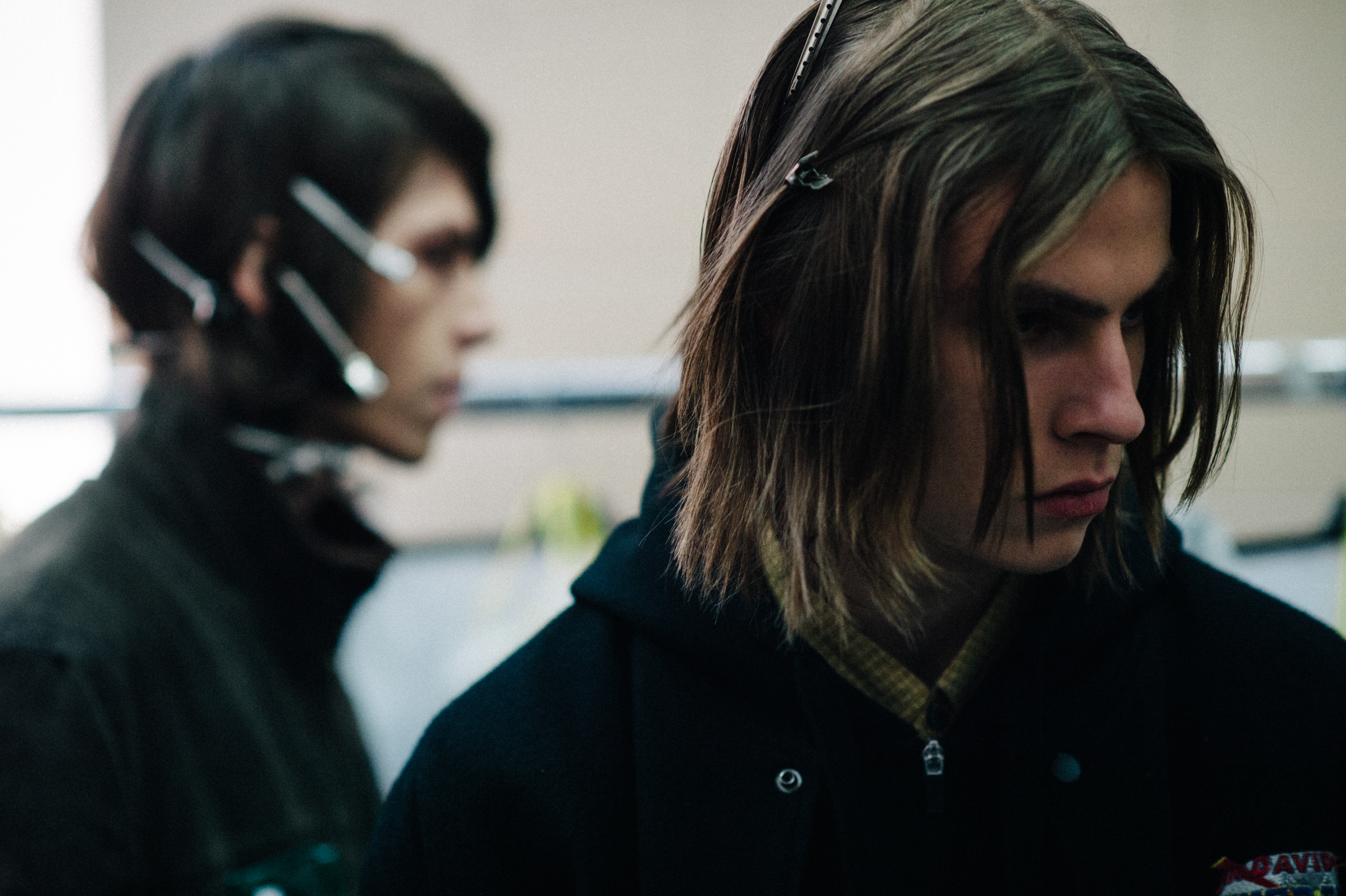 Two male models hair clipped
