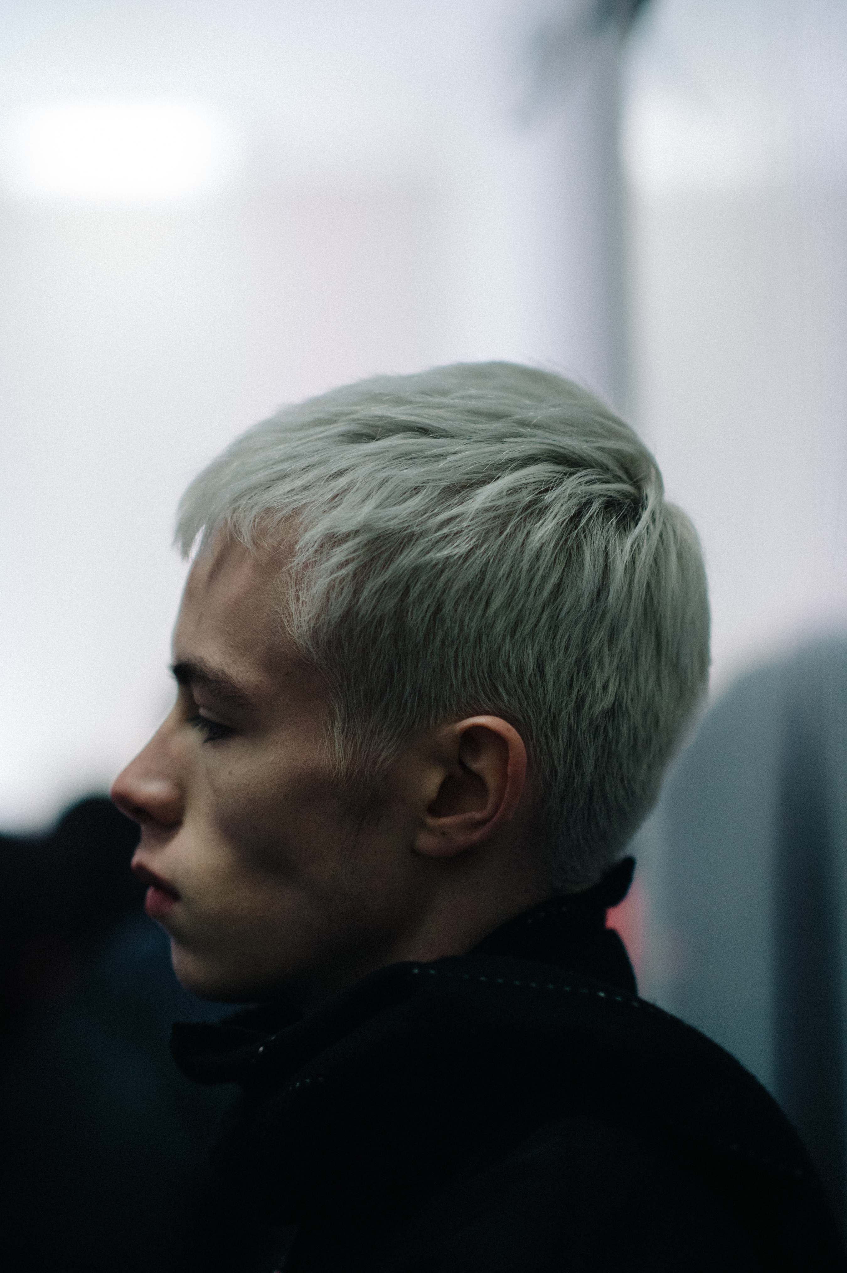 Male model white short hair
