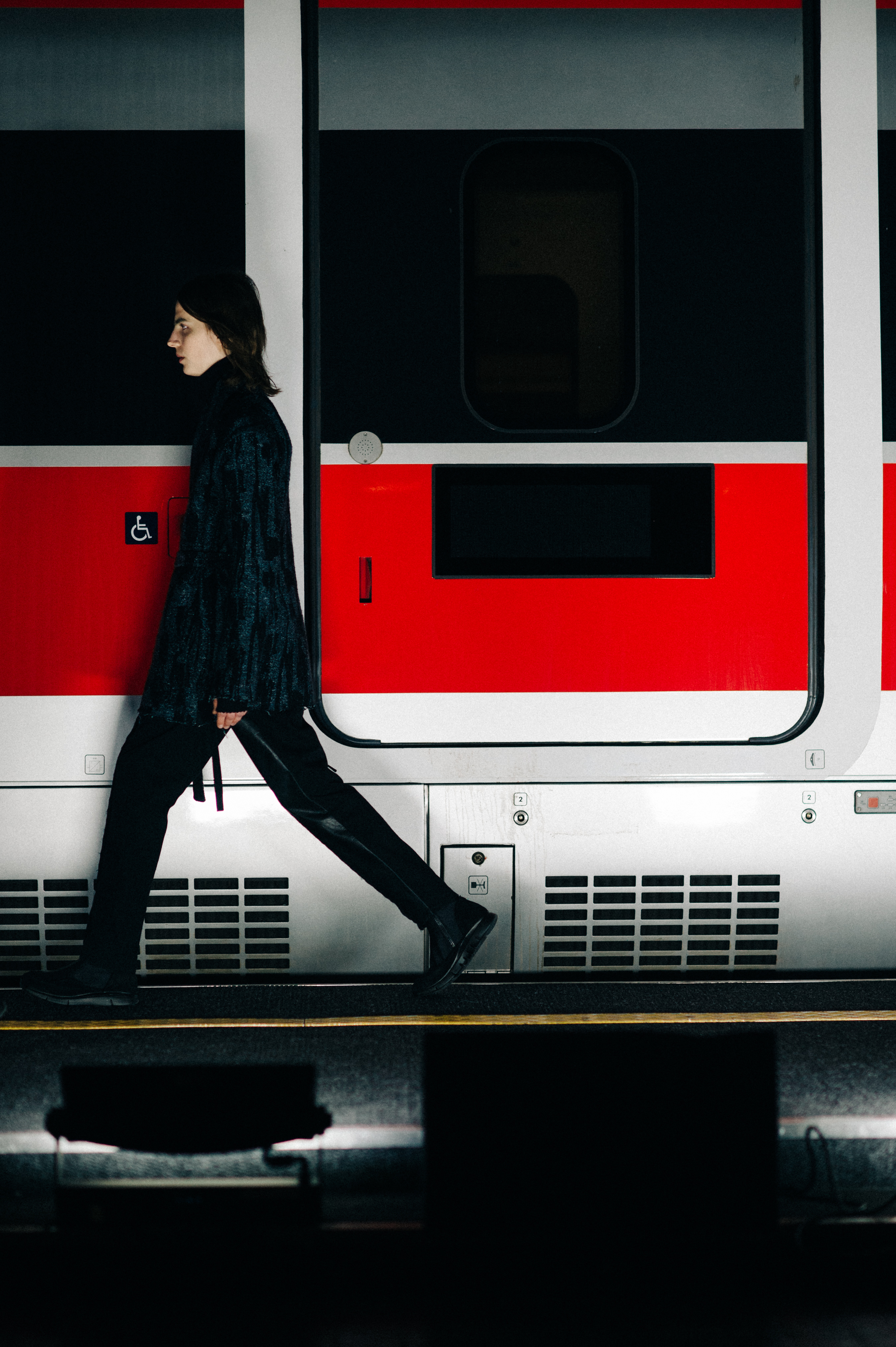 Runway photo in front of train