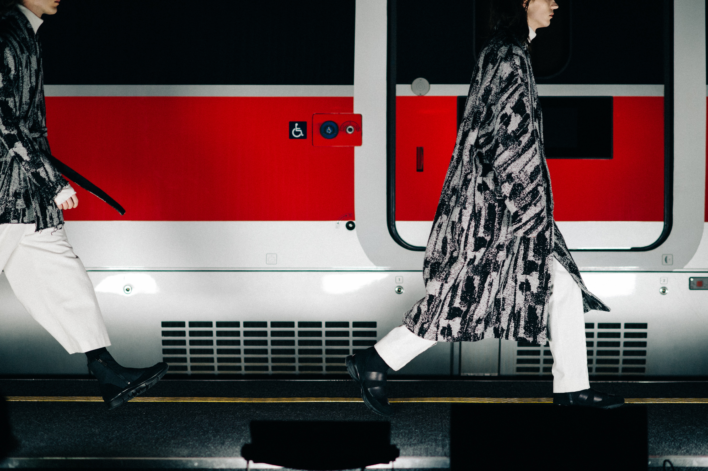 Runway photo in front of train