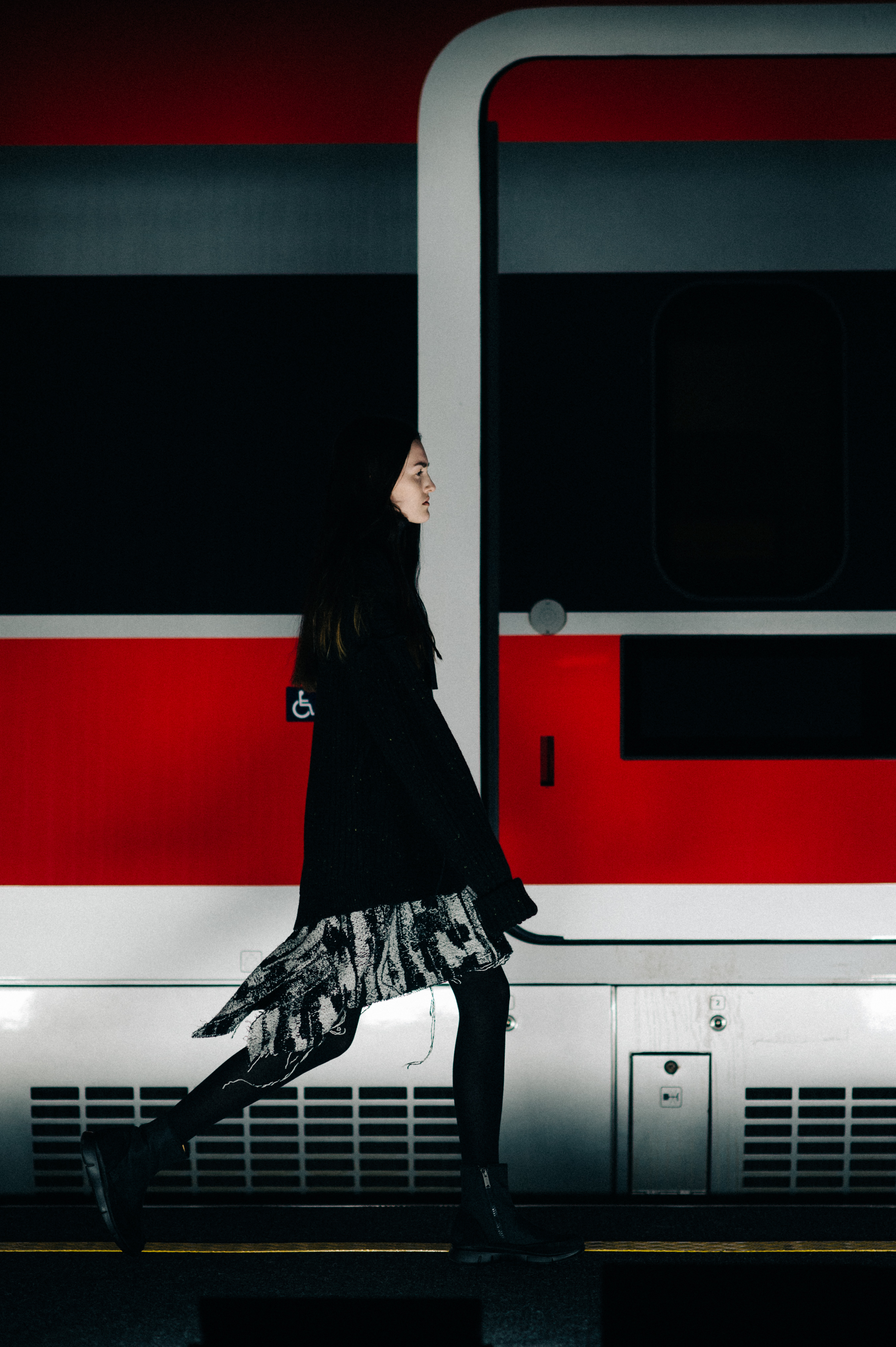 Runway photo in front of train
