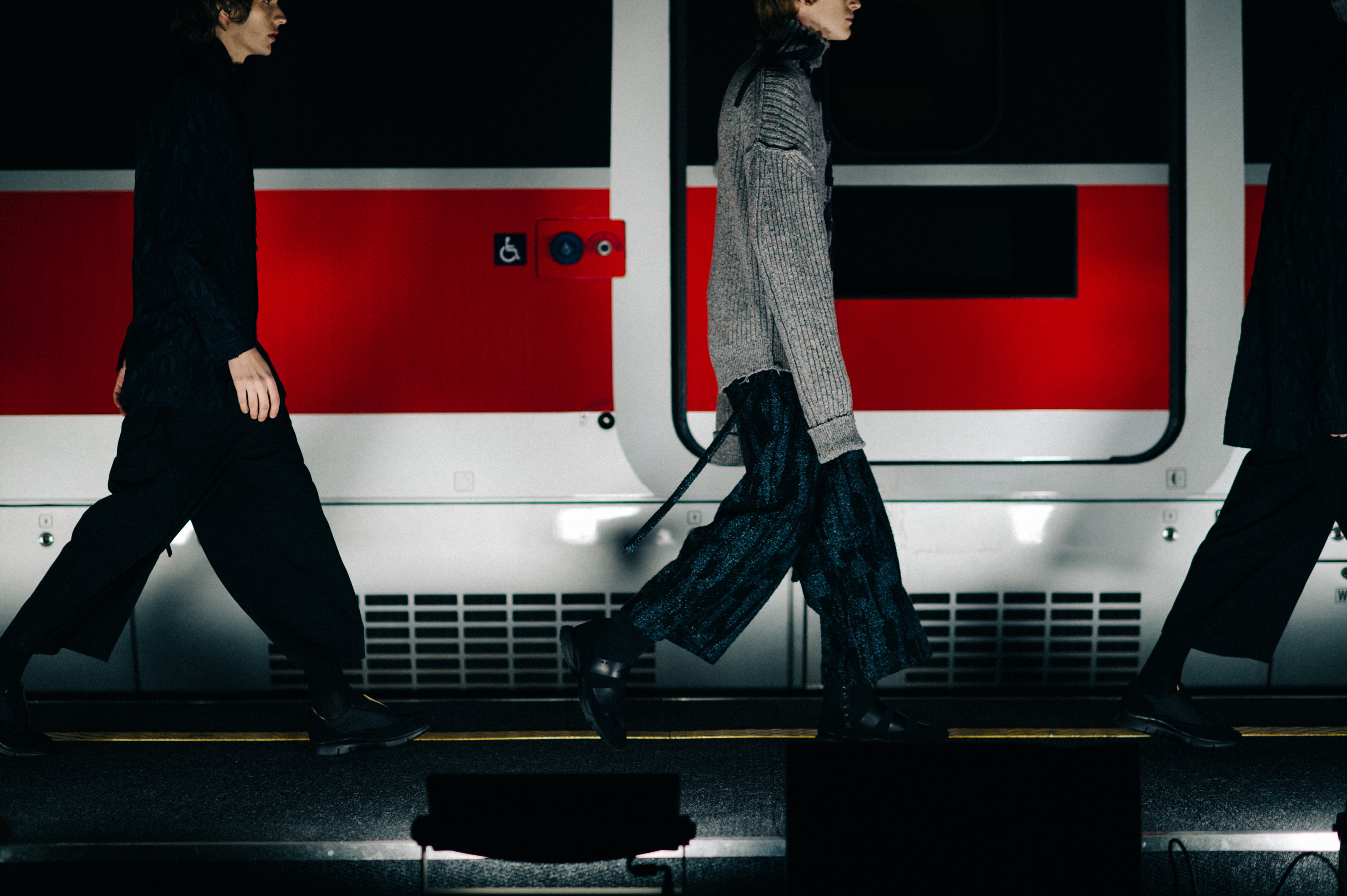 Runway photo in front of train