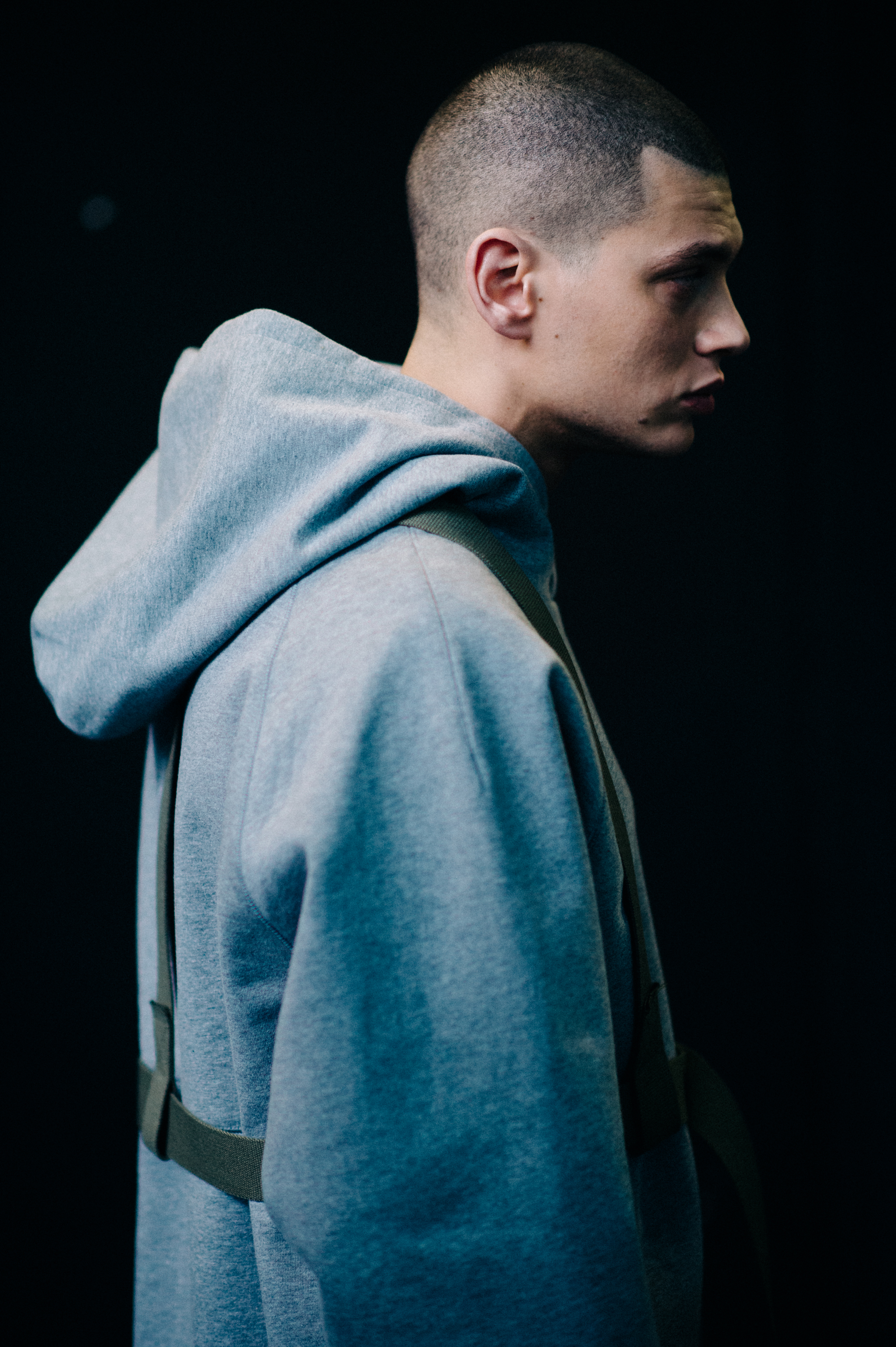 Male model shaved head