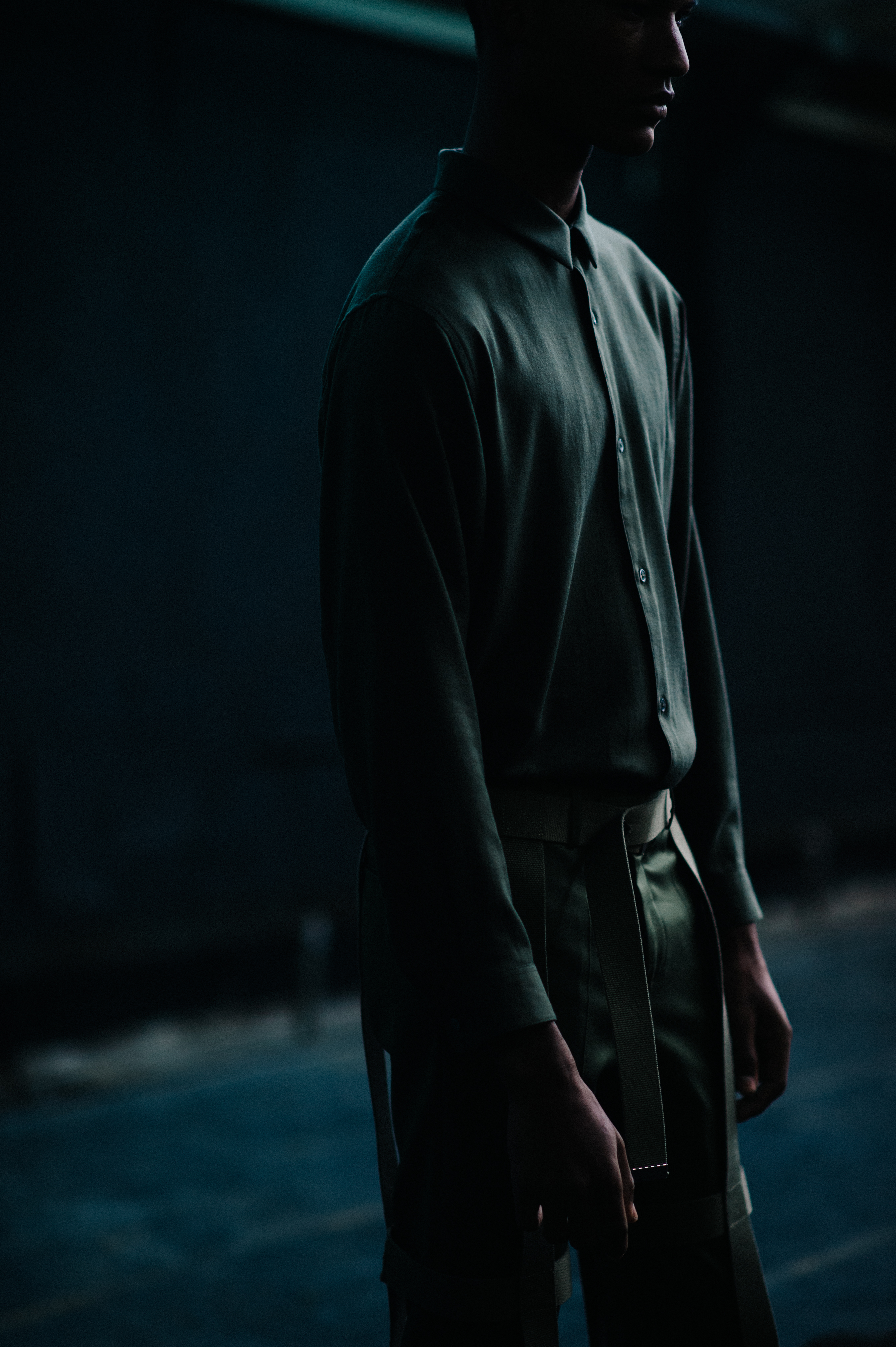 Male model in low light