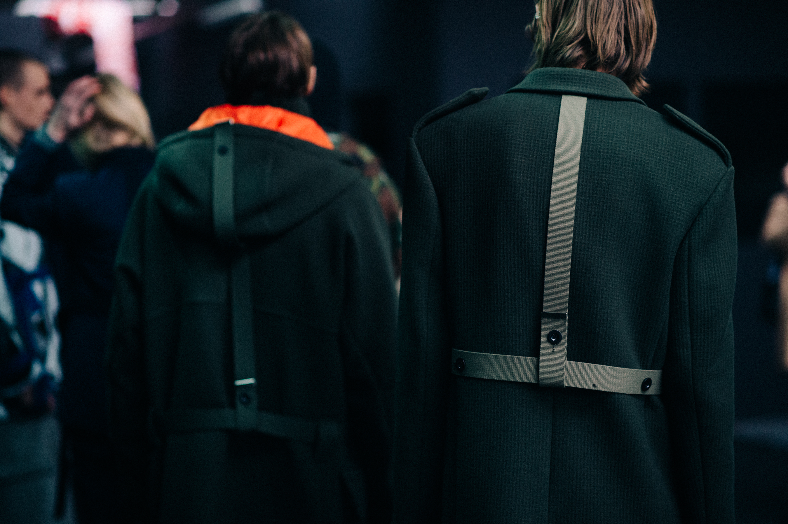 Models wearing green