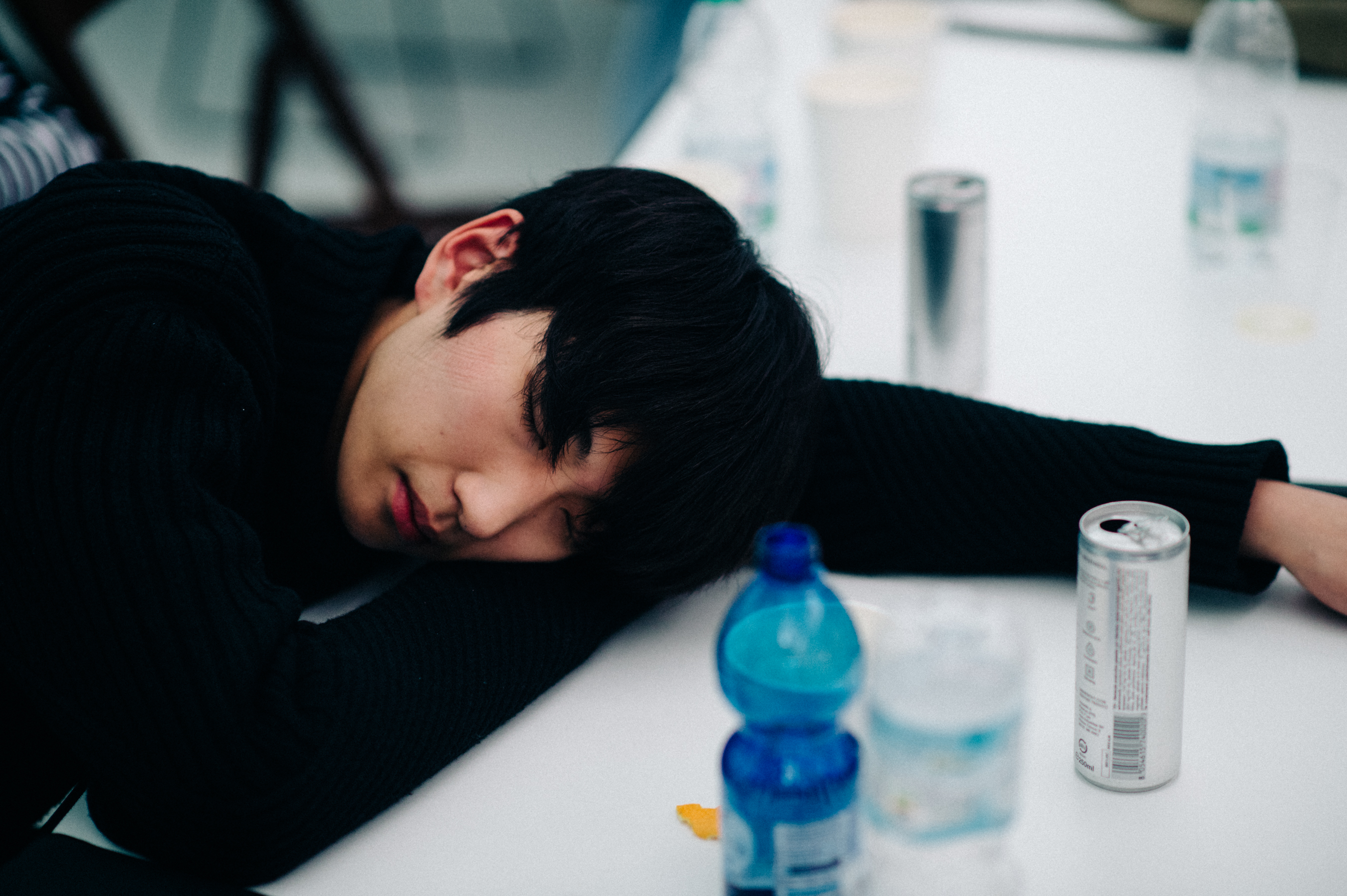 Male model sleeping
