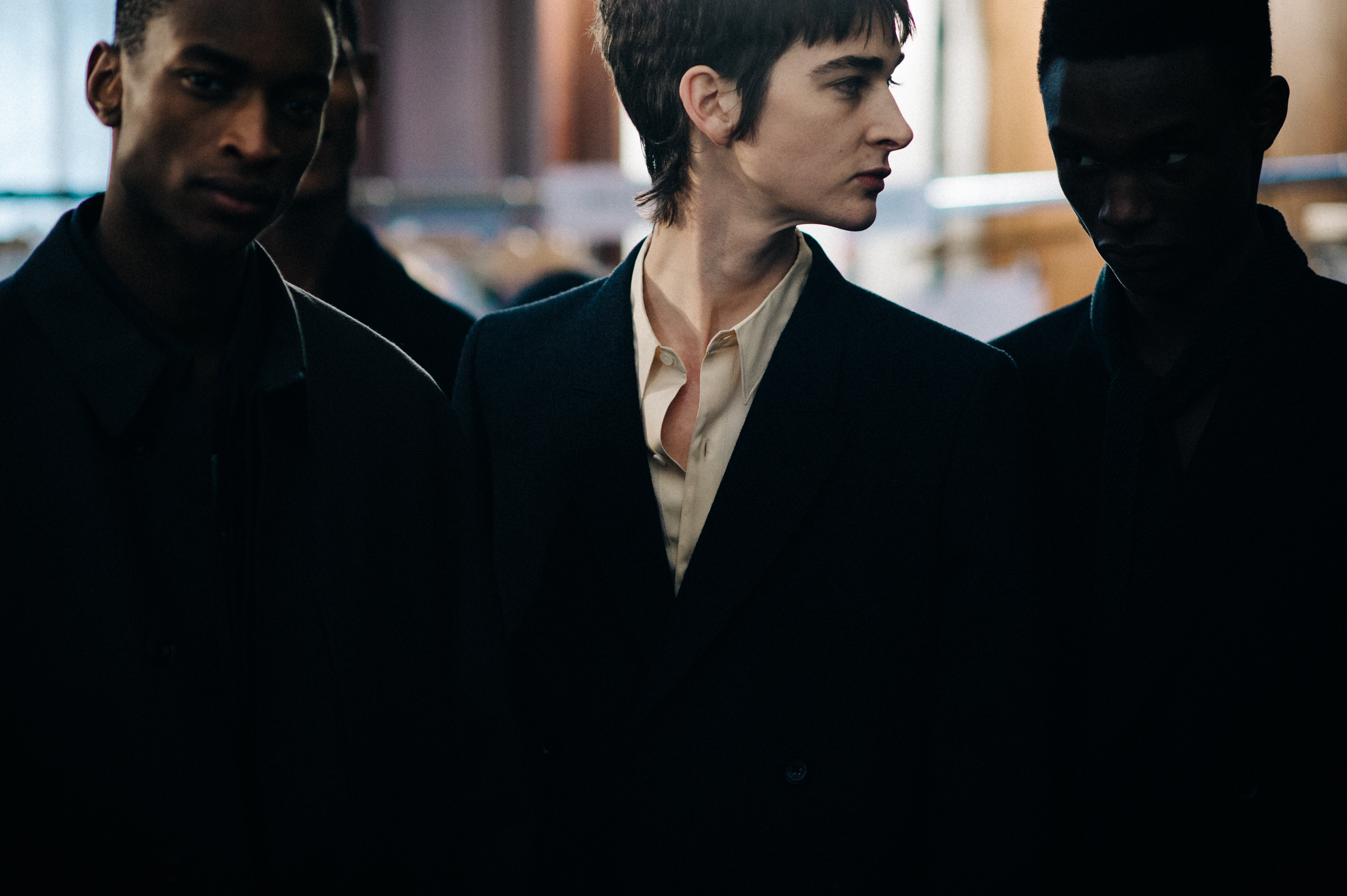 Three models dressed