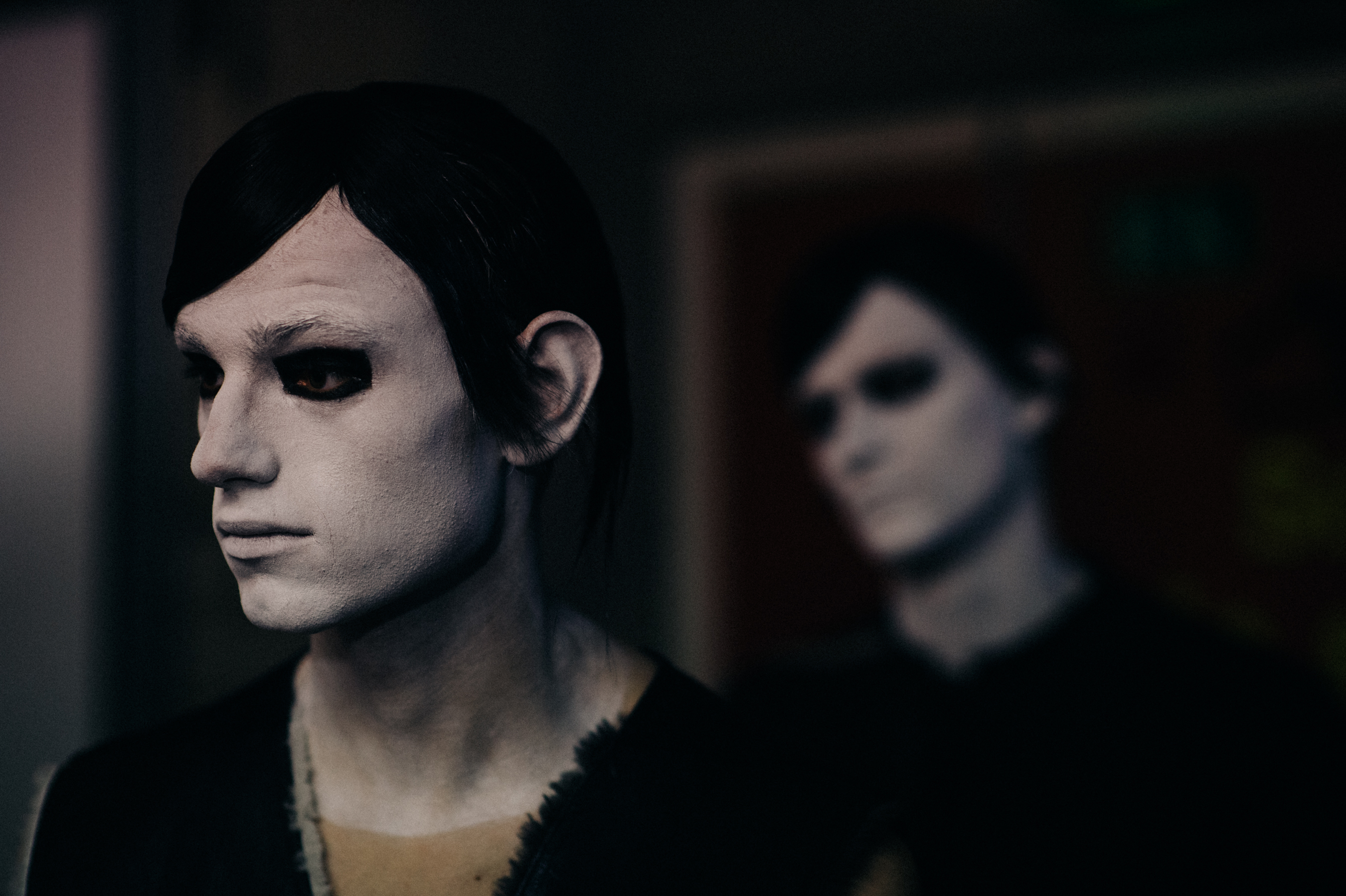 Male models before the show