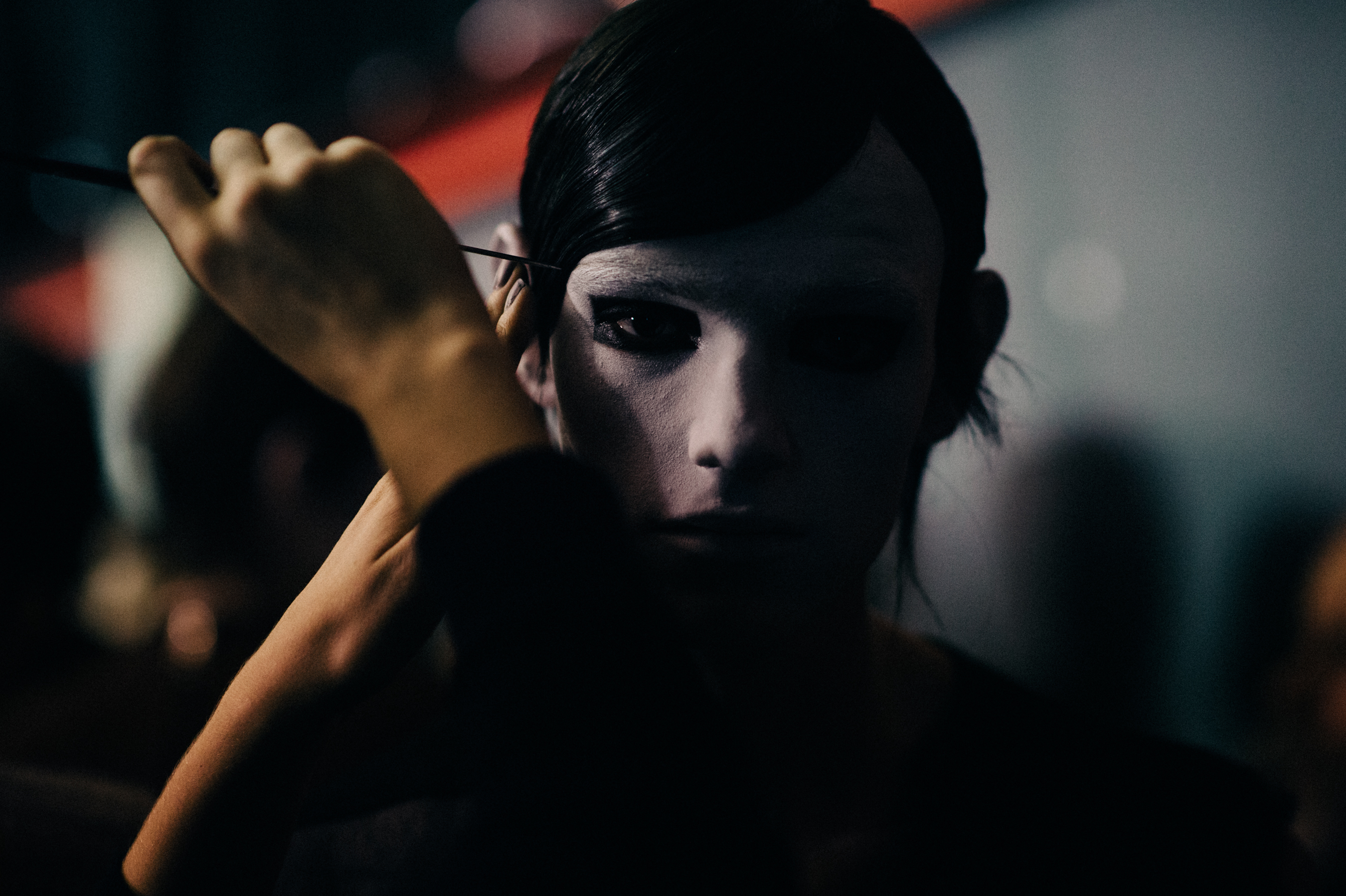 Male models before the show