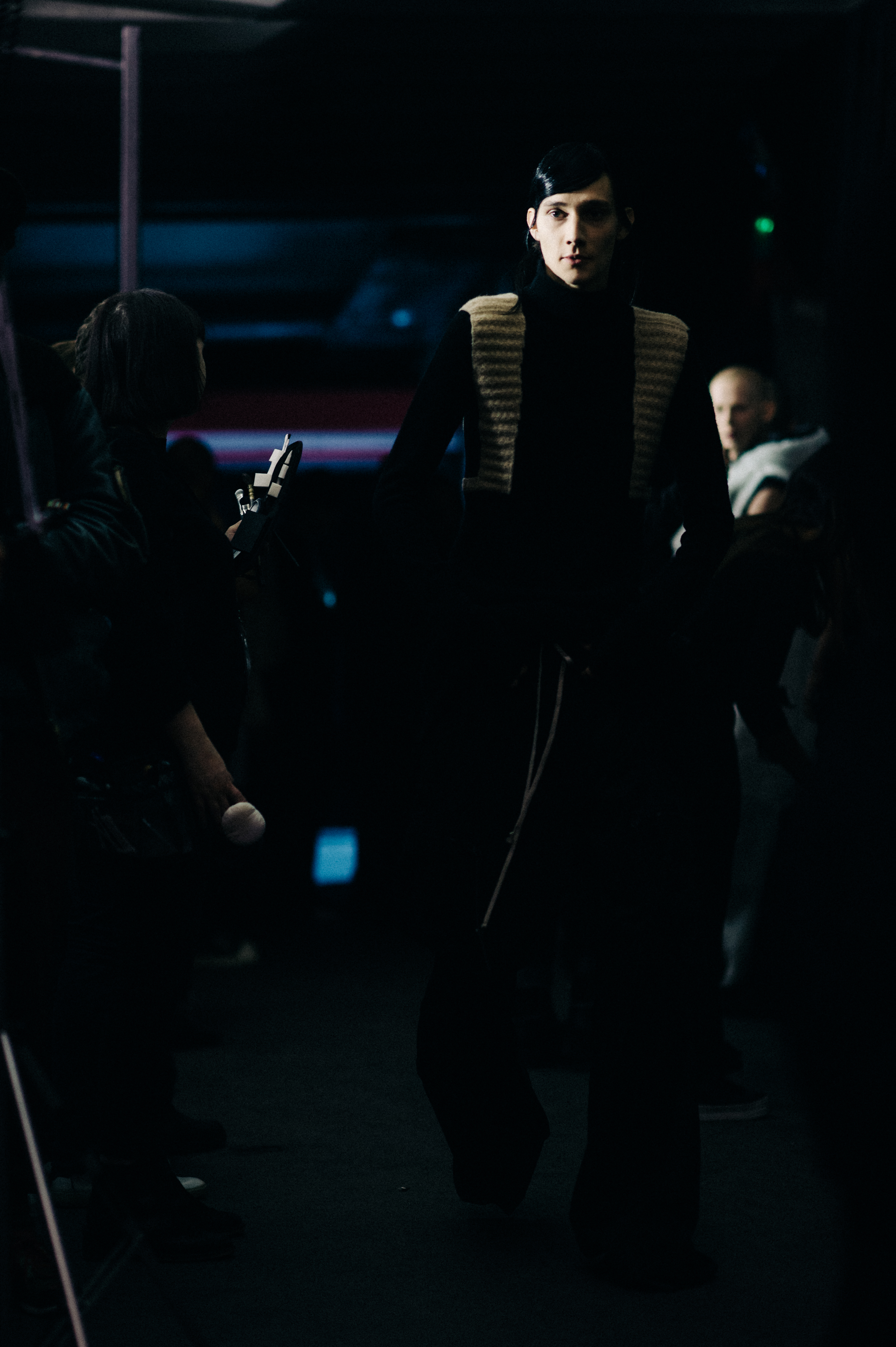 Male model walking runway