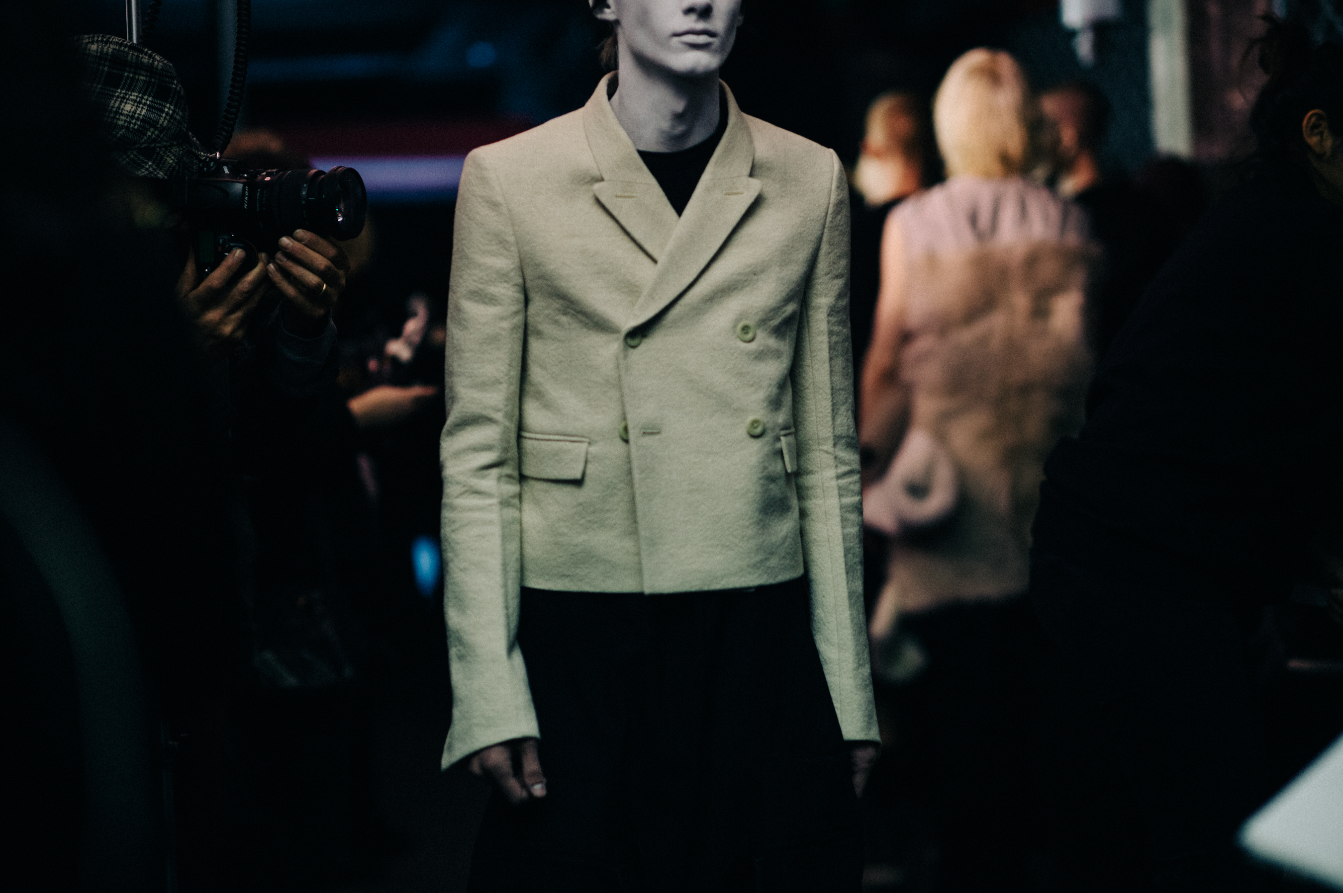 Male model before the show