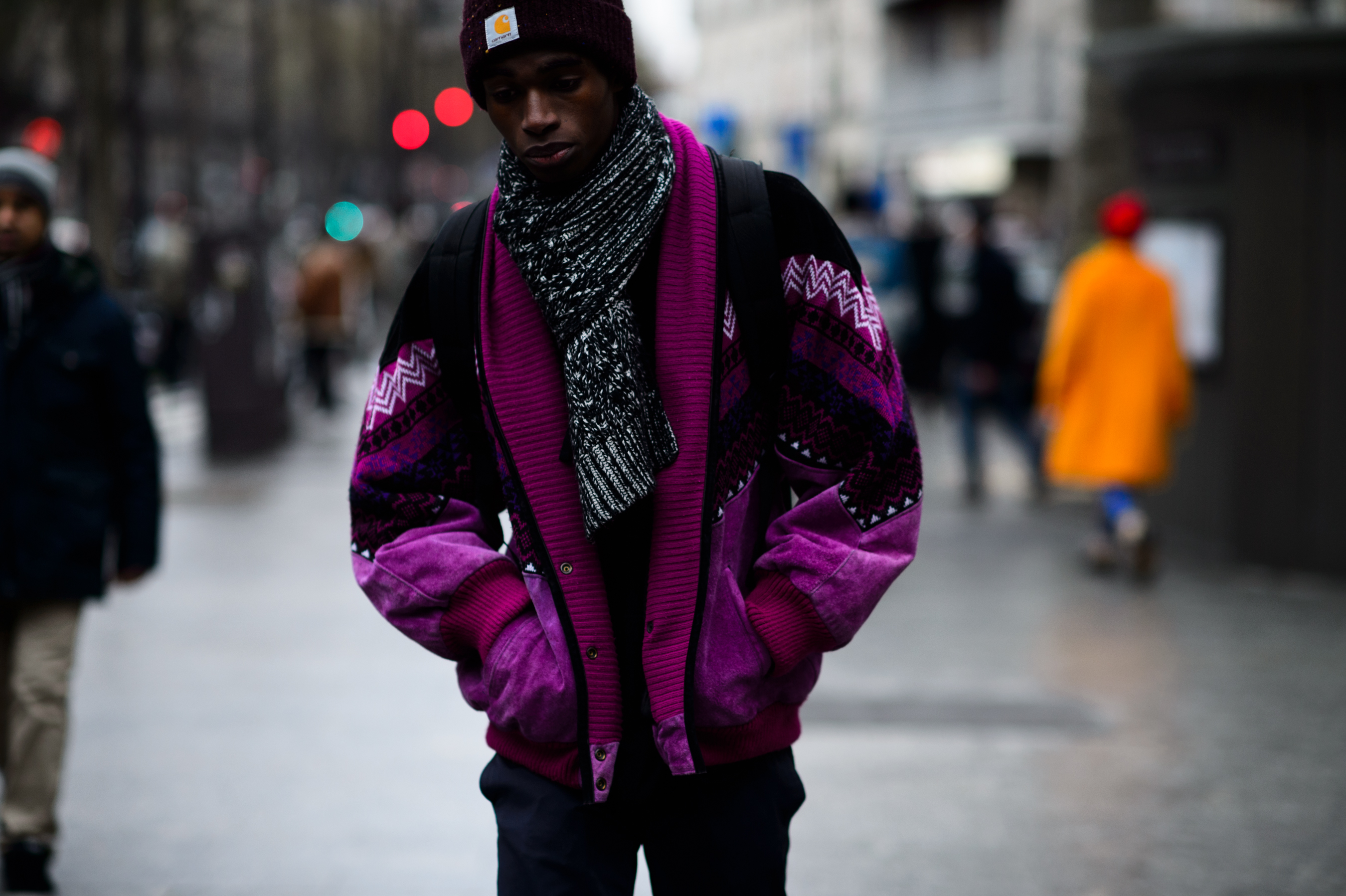 Male model after the show