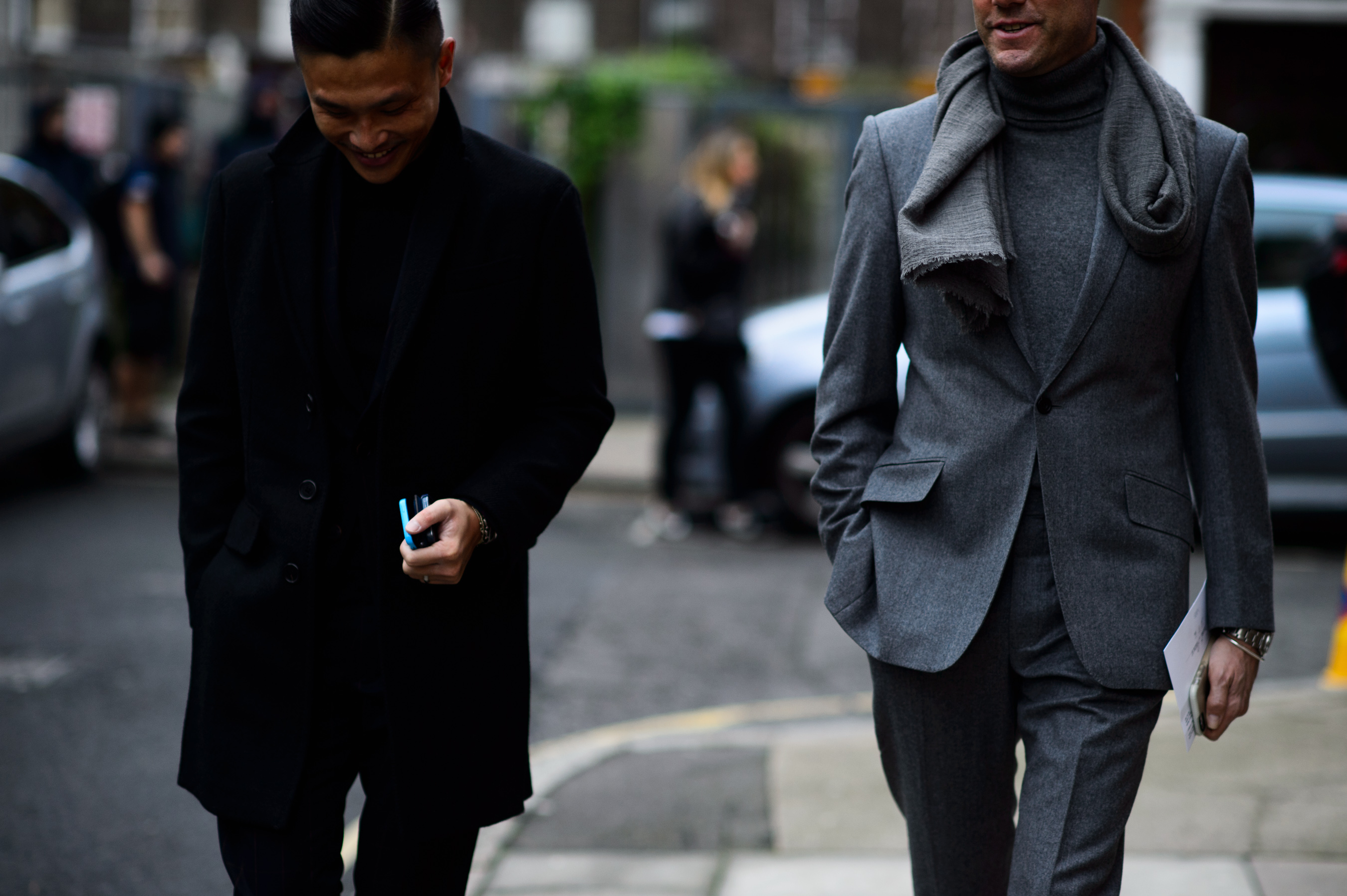 Two men in classic outfits