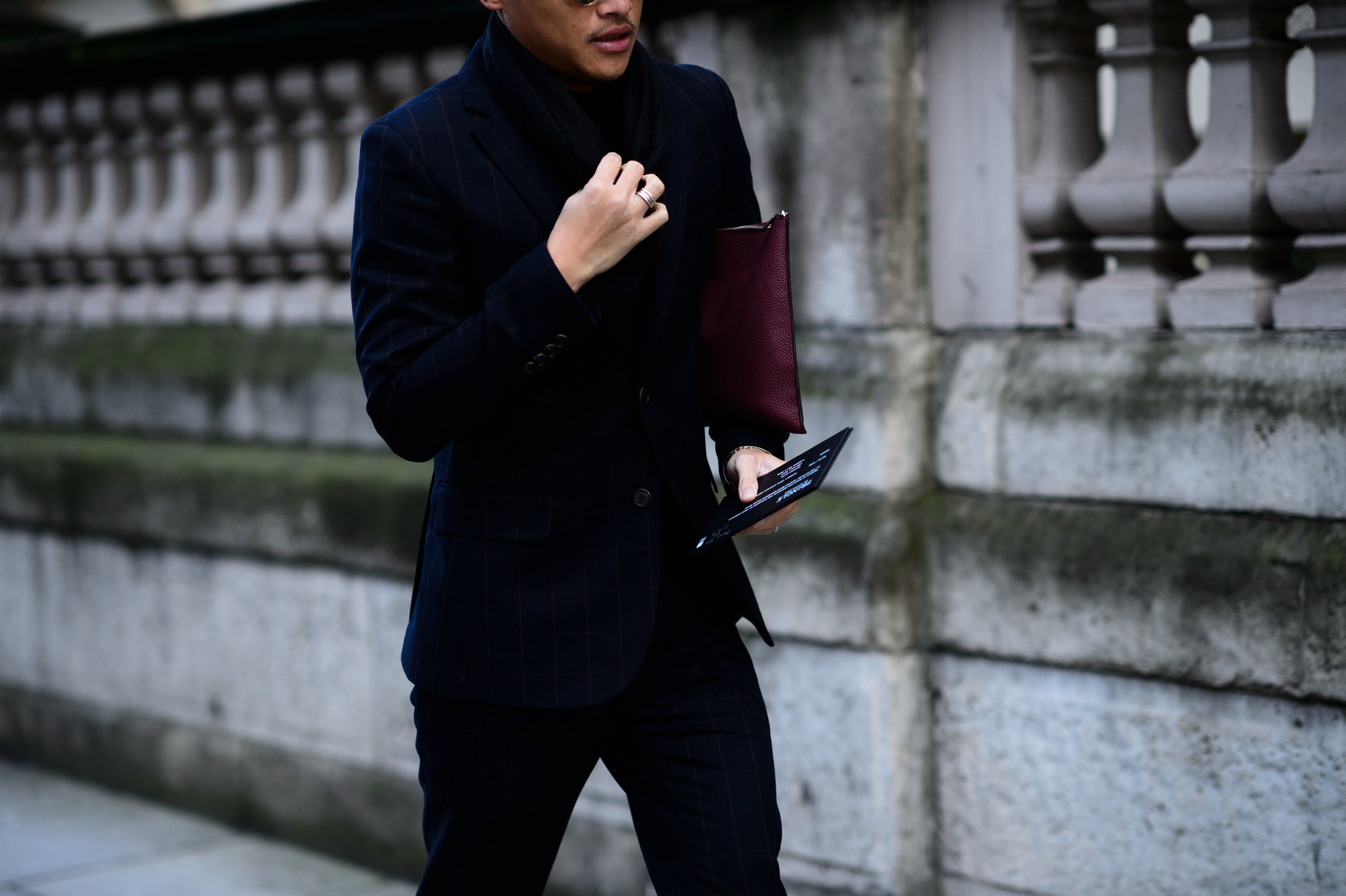 Man wearing dark suit