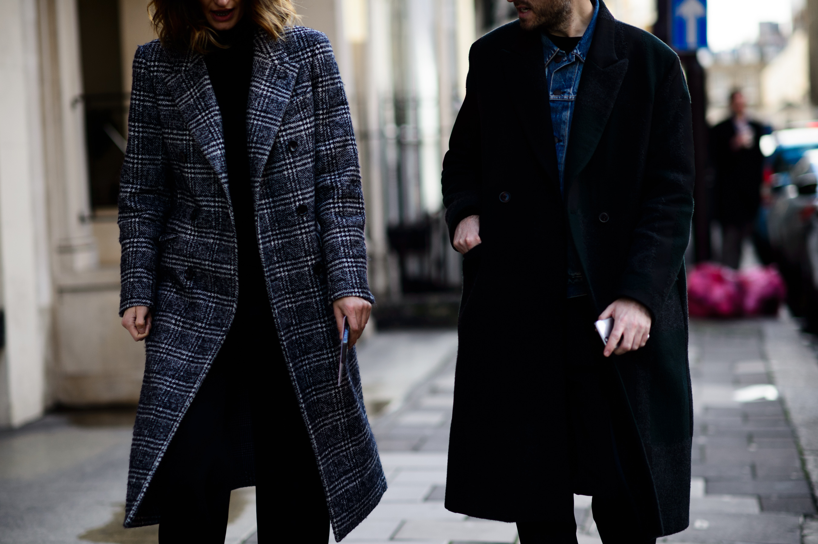 Man and woman wearing coats