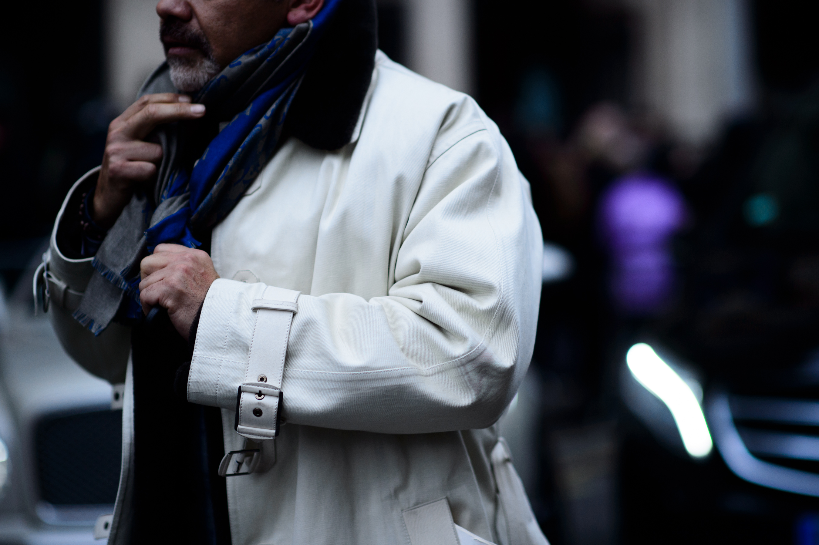 Shoe designer wearing white coat