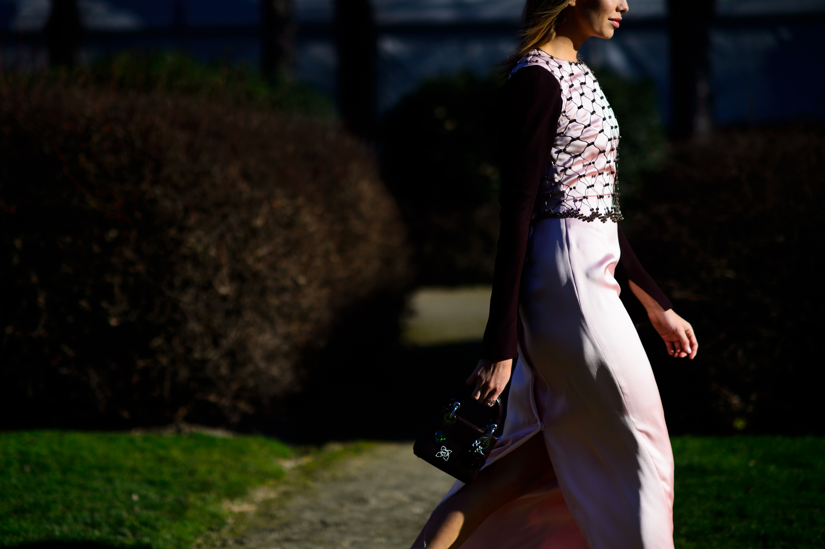 Russian woman before Dior show