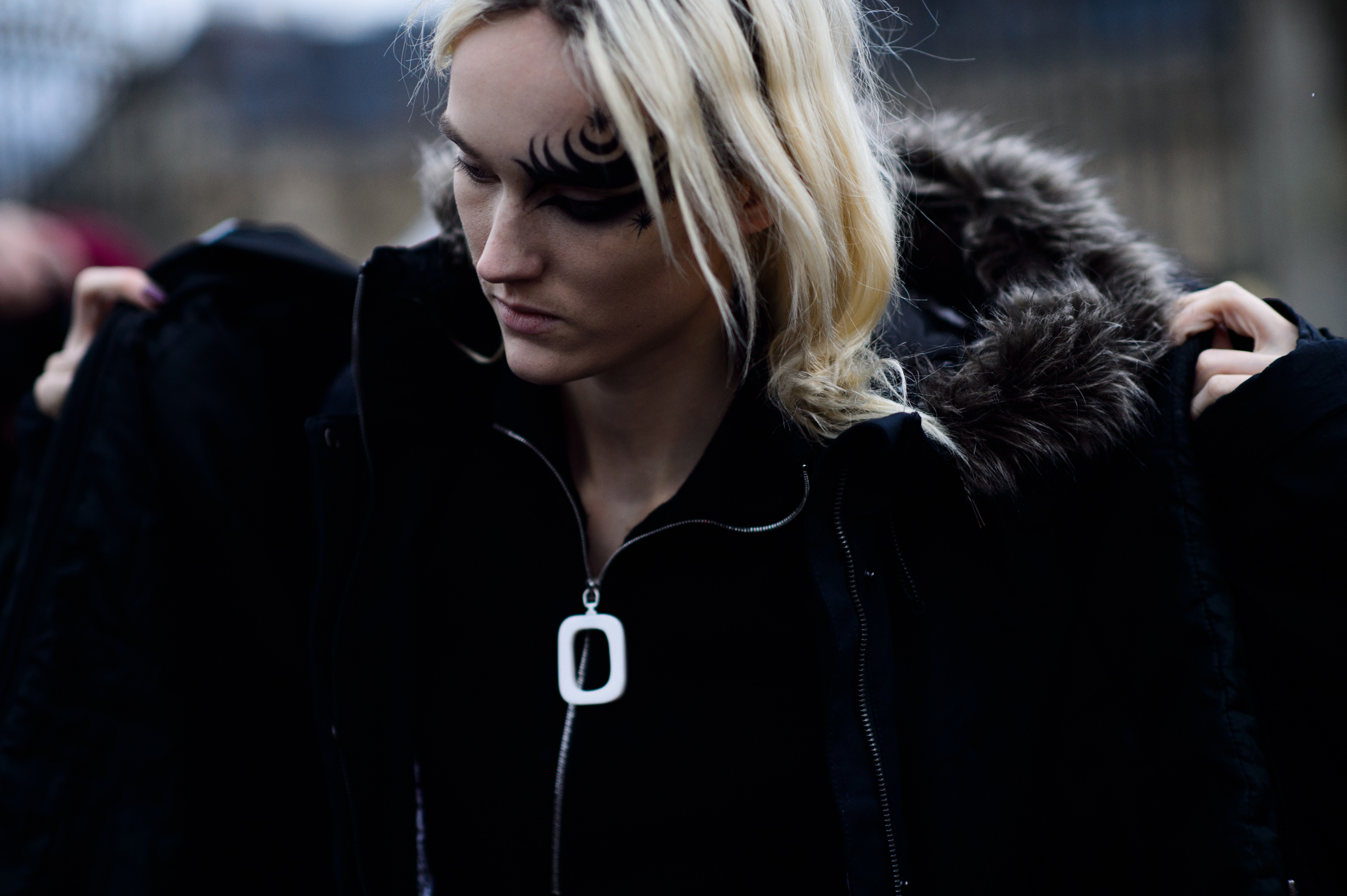 Model with Margiela make up