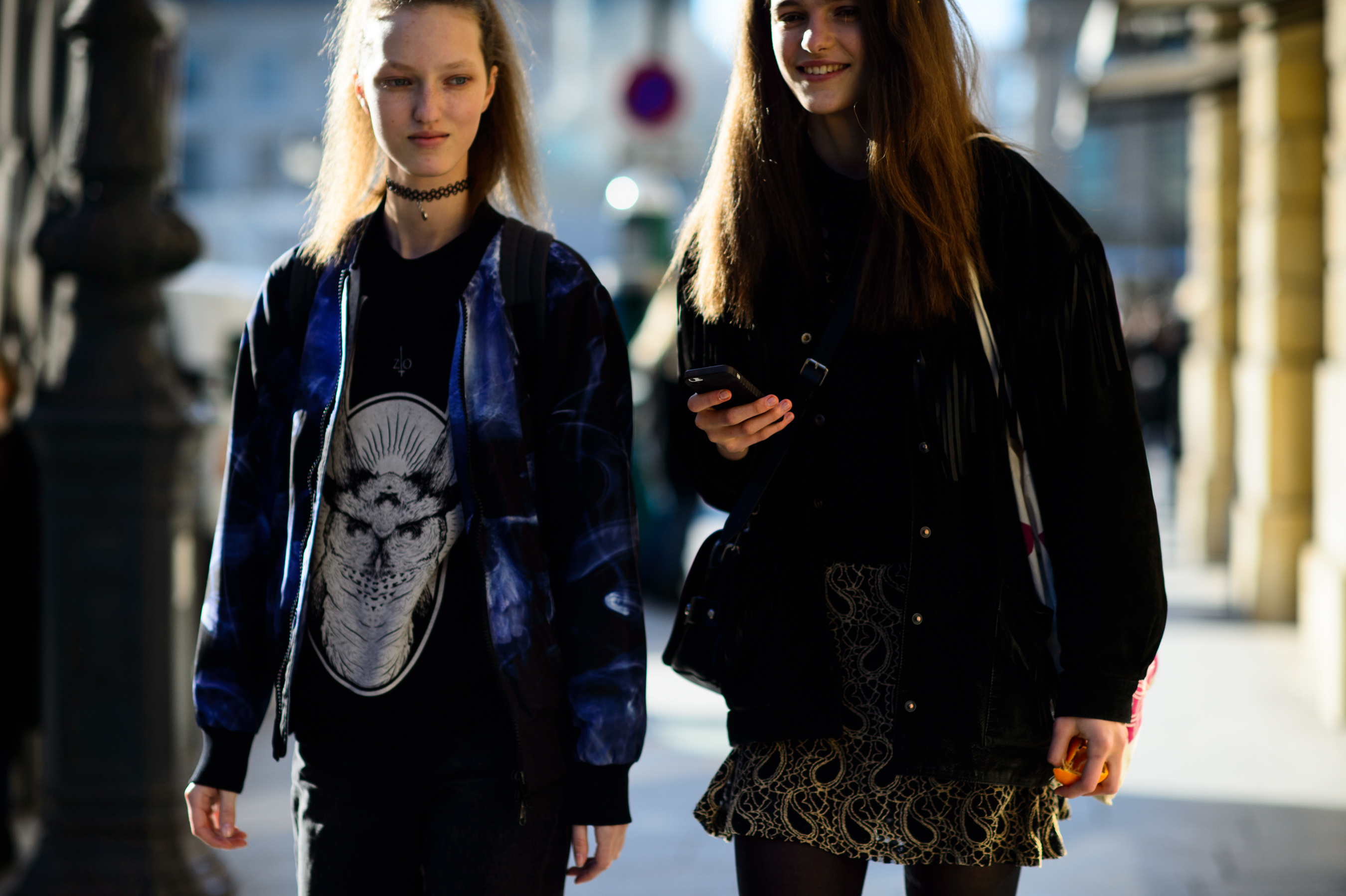 Two Russian models after the show
