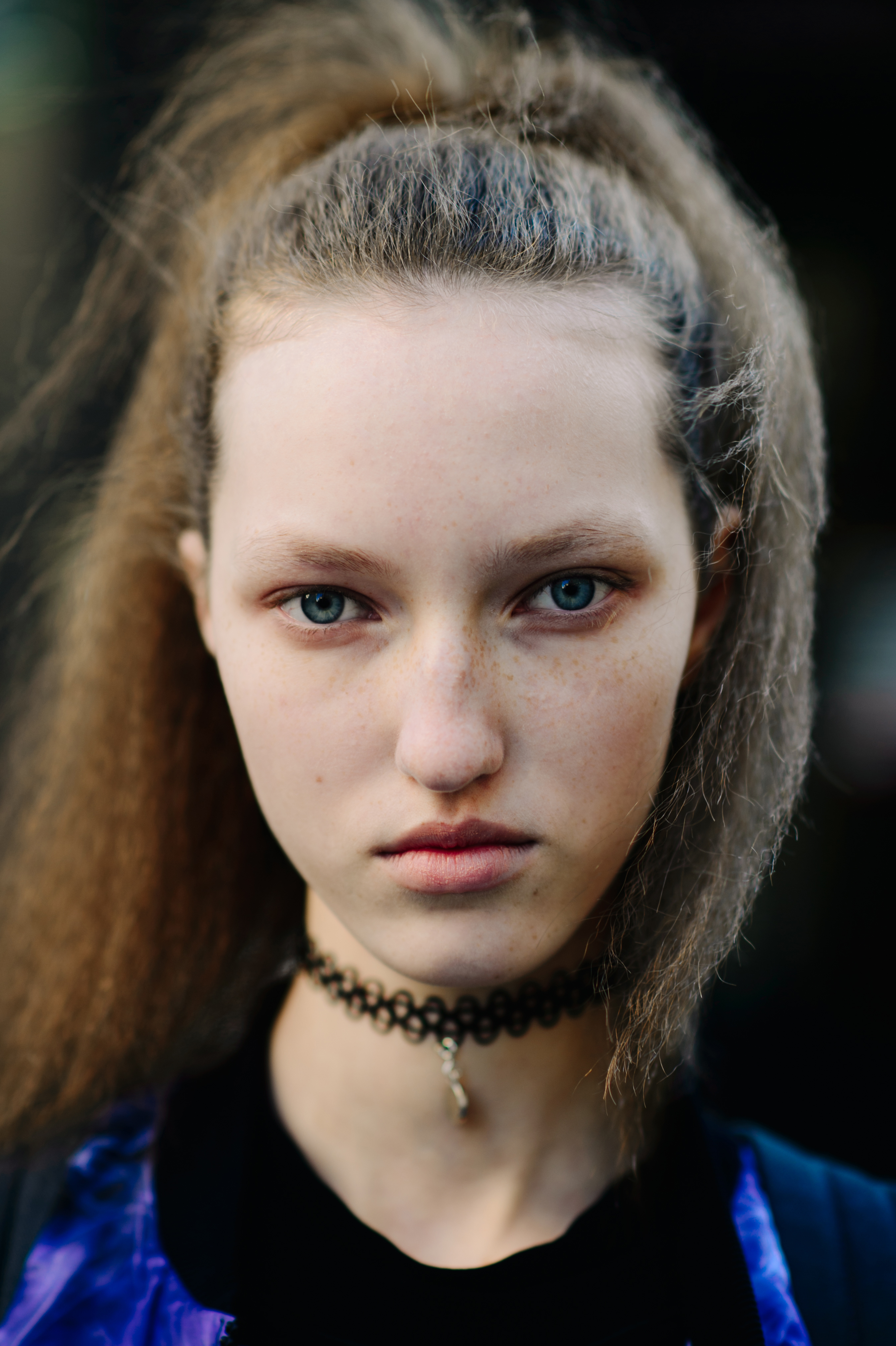 Portrait of a Russian model choker