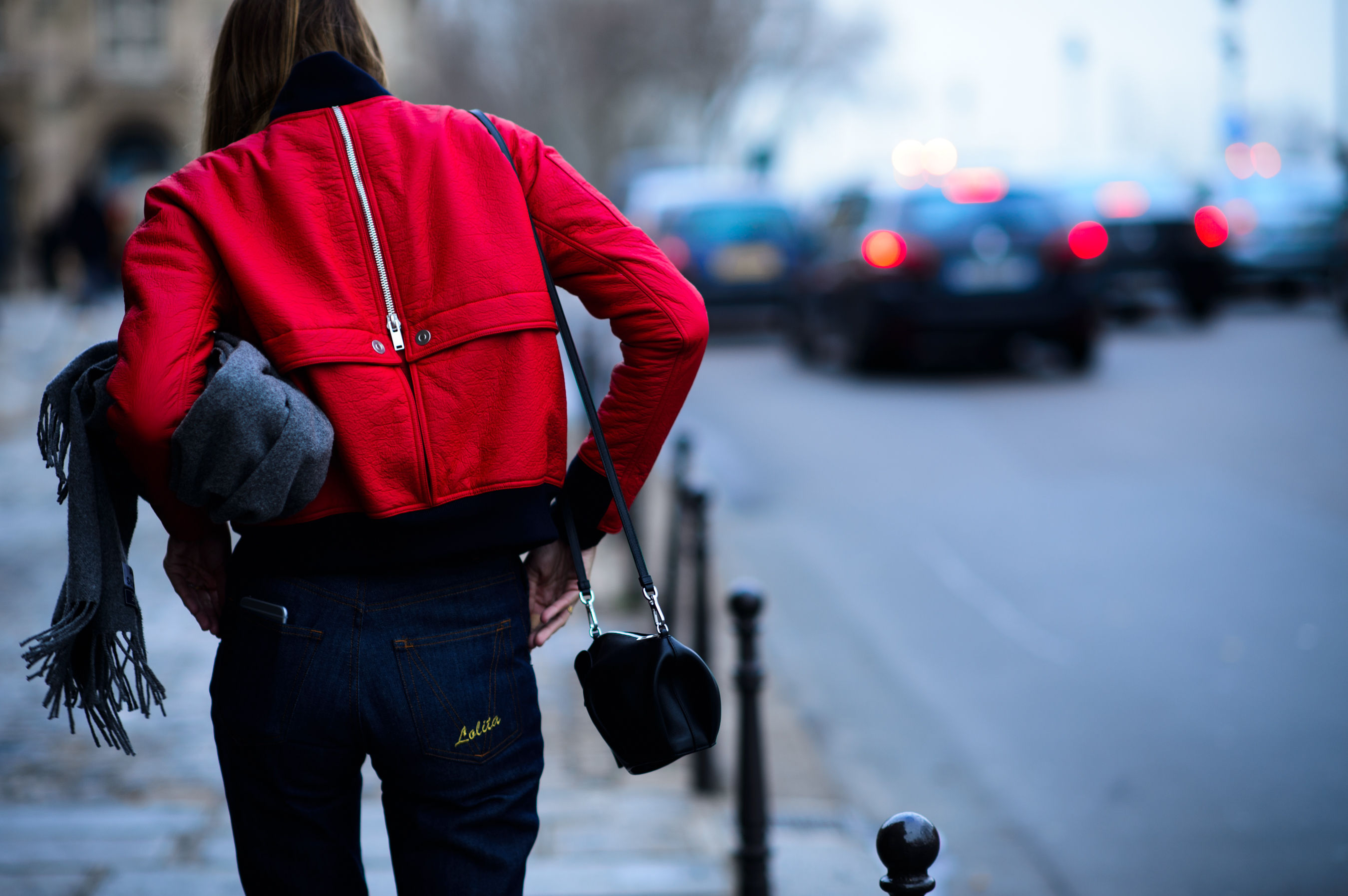 Woman wearing personalized jeans