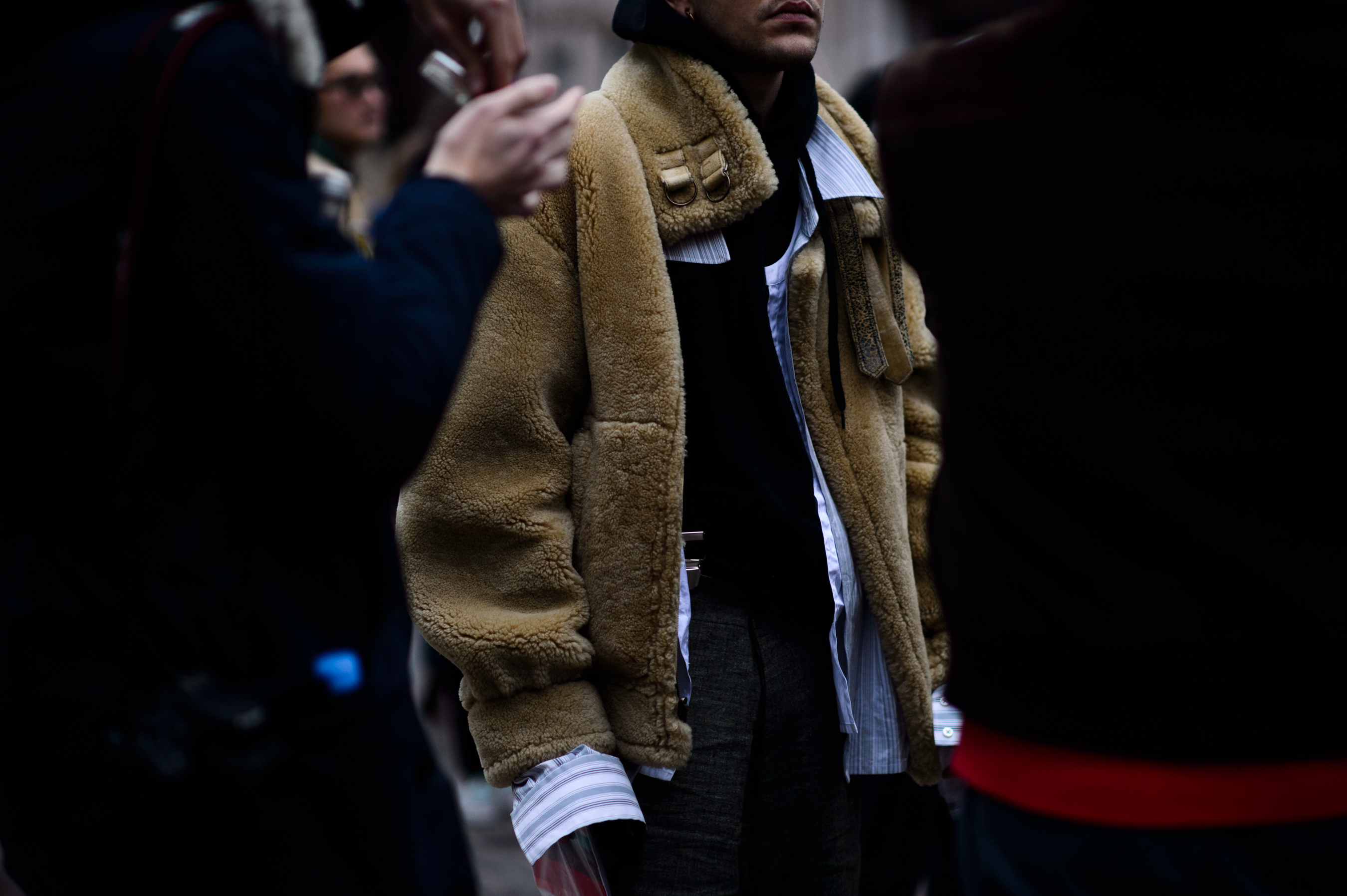 032C fashion editor wearing shearling
