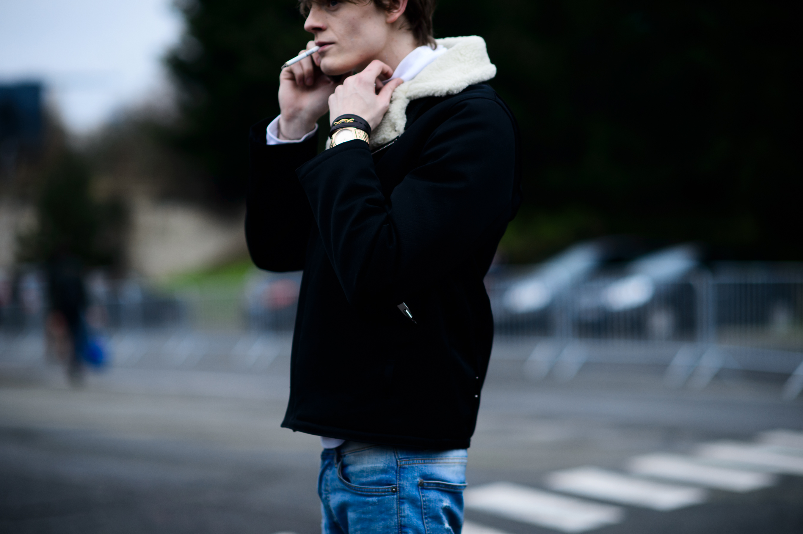 Danish male model after show