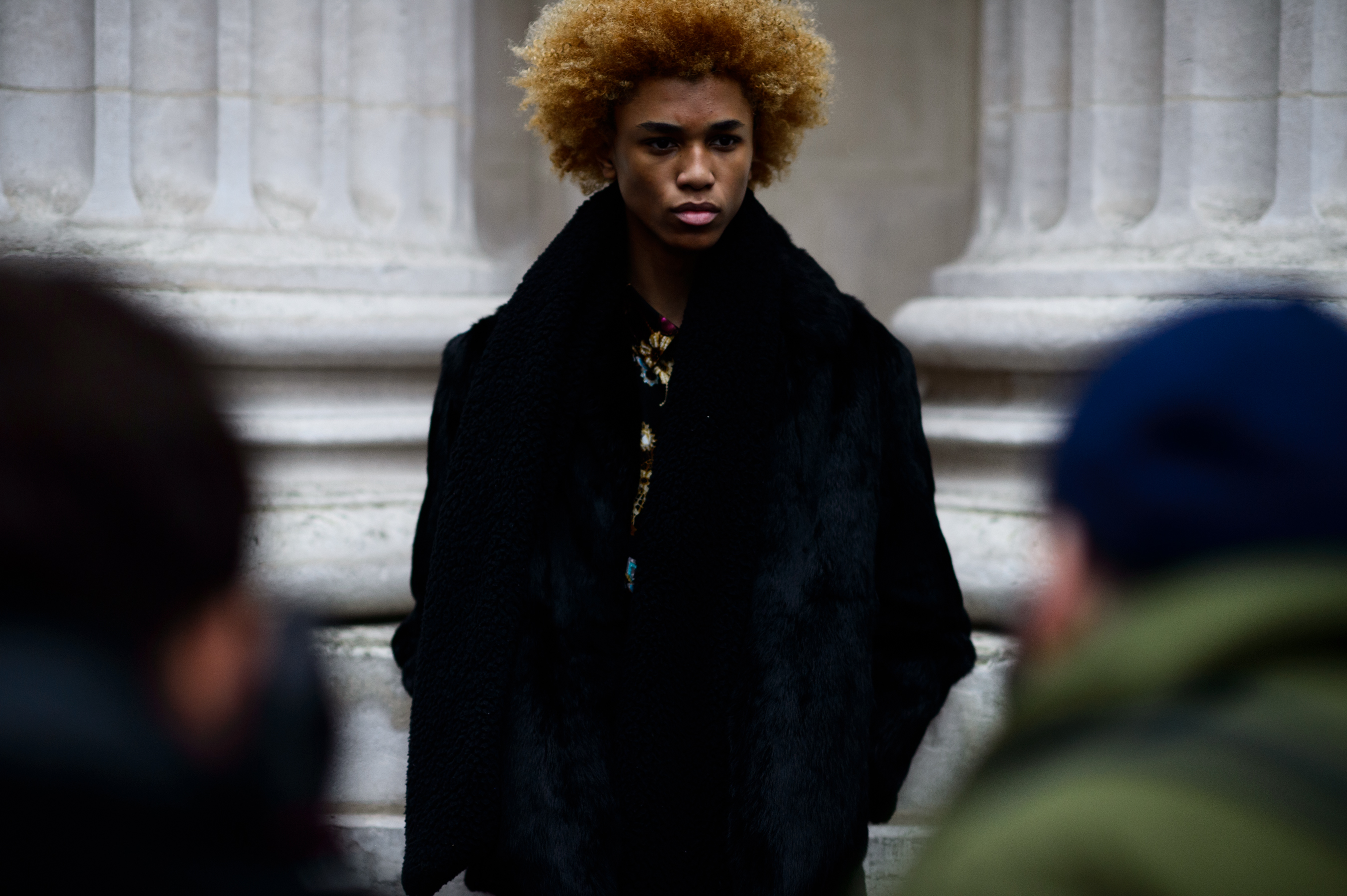 Male model with yellow hair