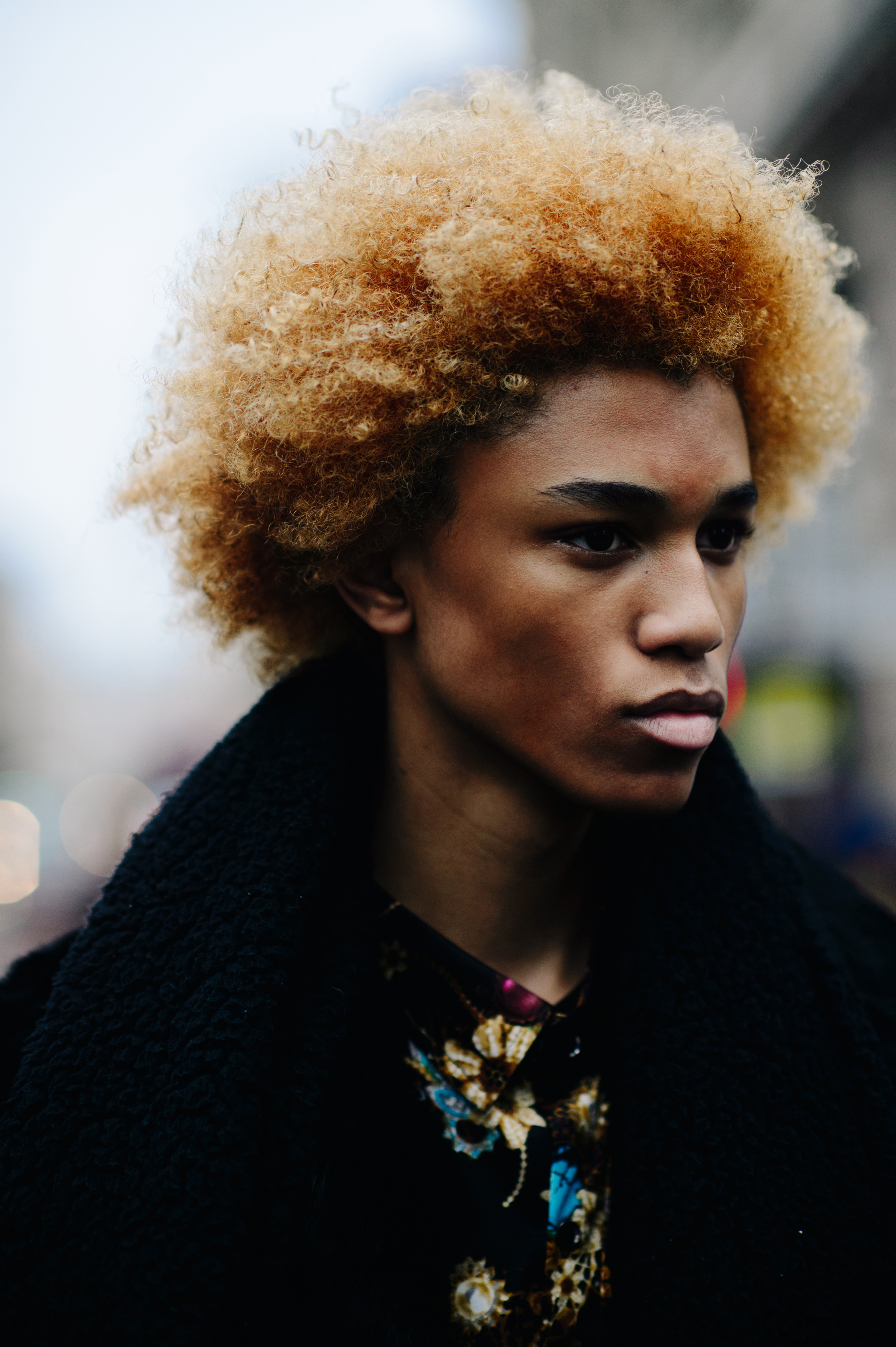 Portrait of a male model golden hair