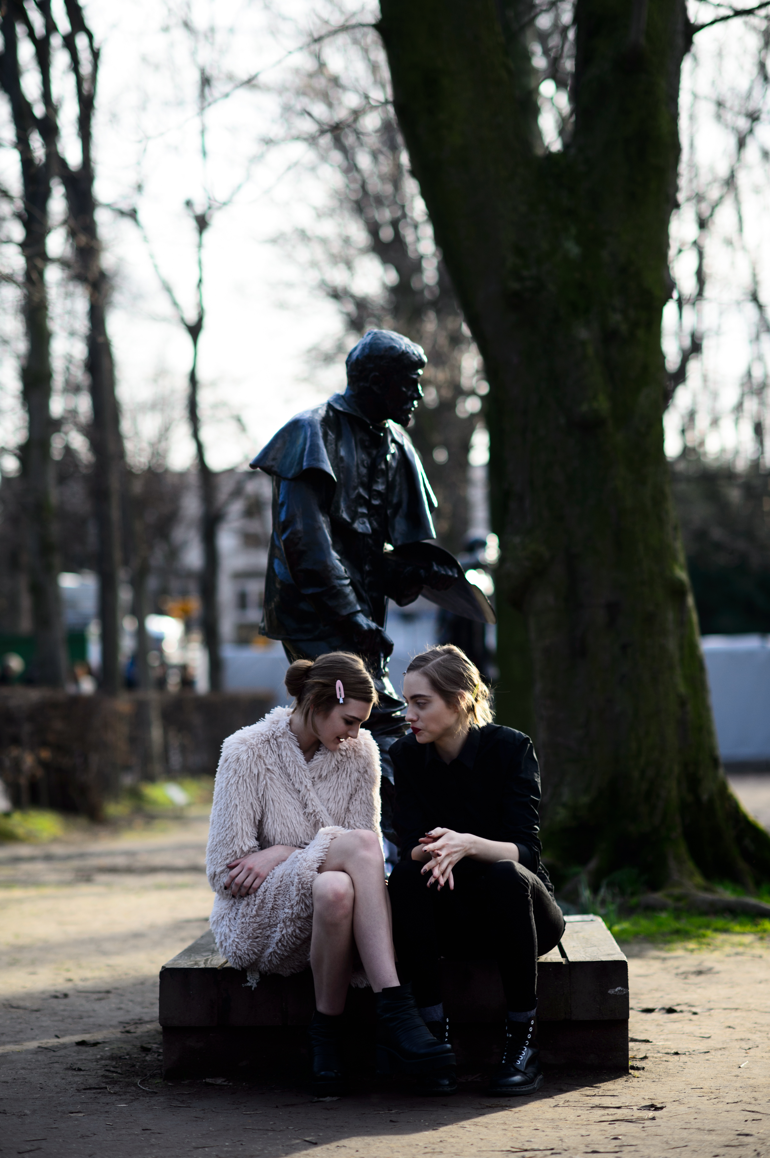 Two models before Dior couture