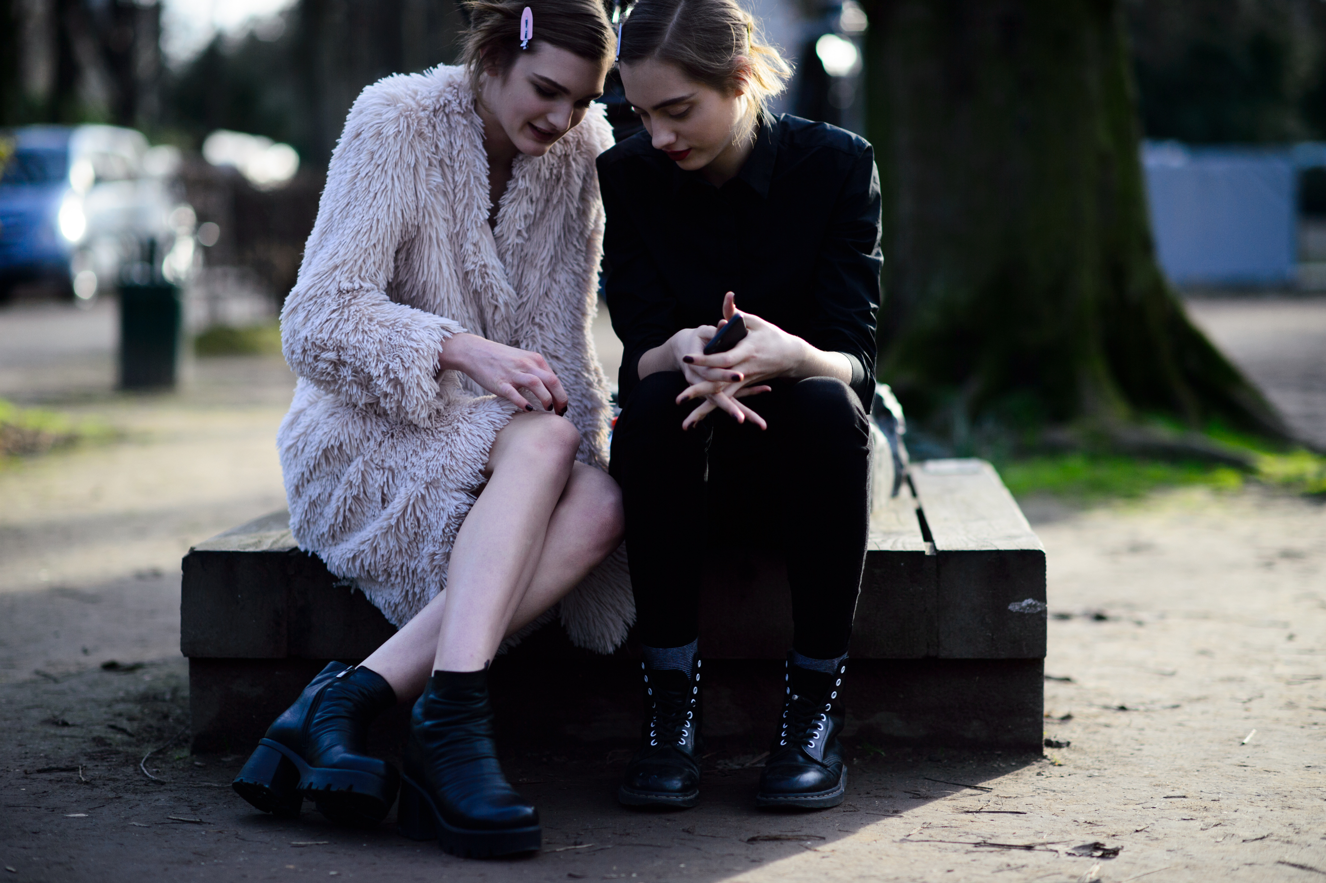 Two models before Dior couture