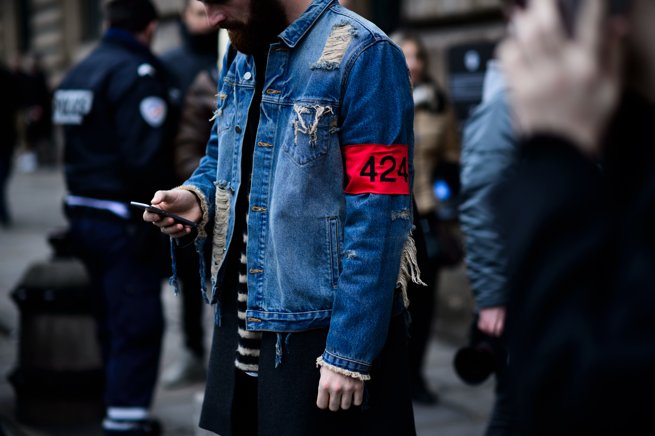 FarFetch buyer wearing denim 424