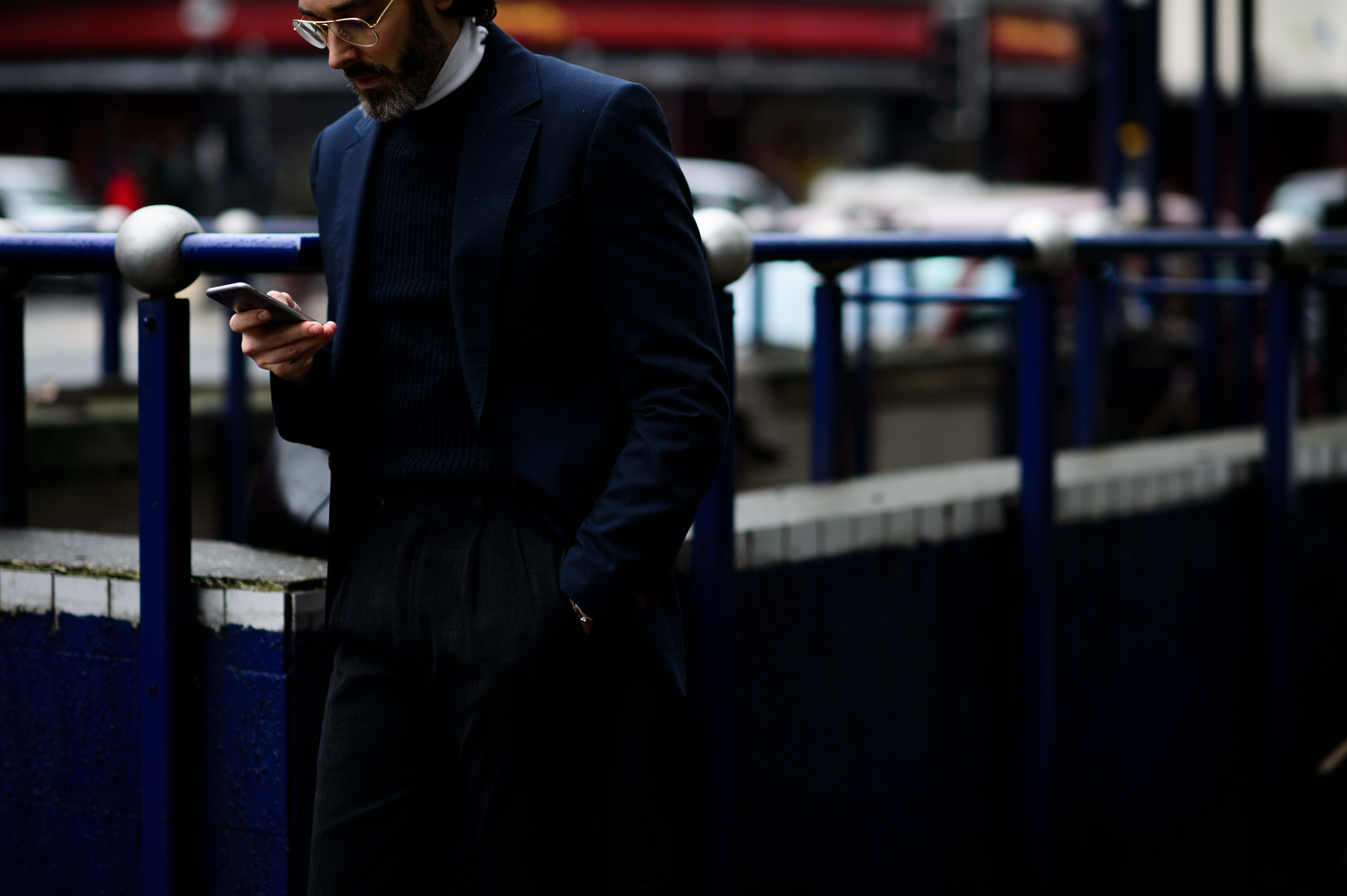 Man wearing vintage glasses