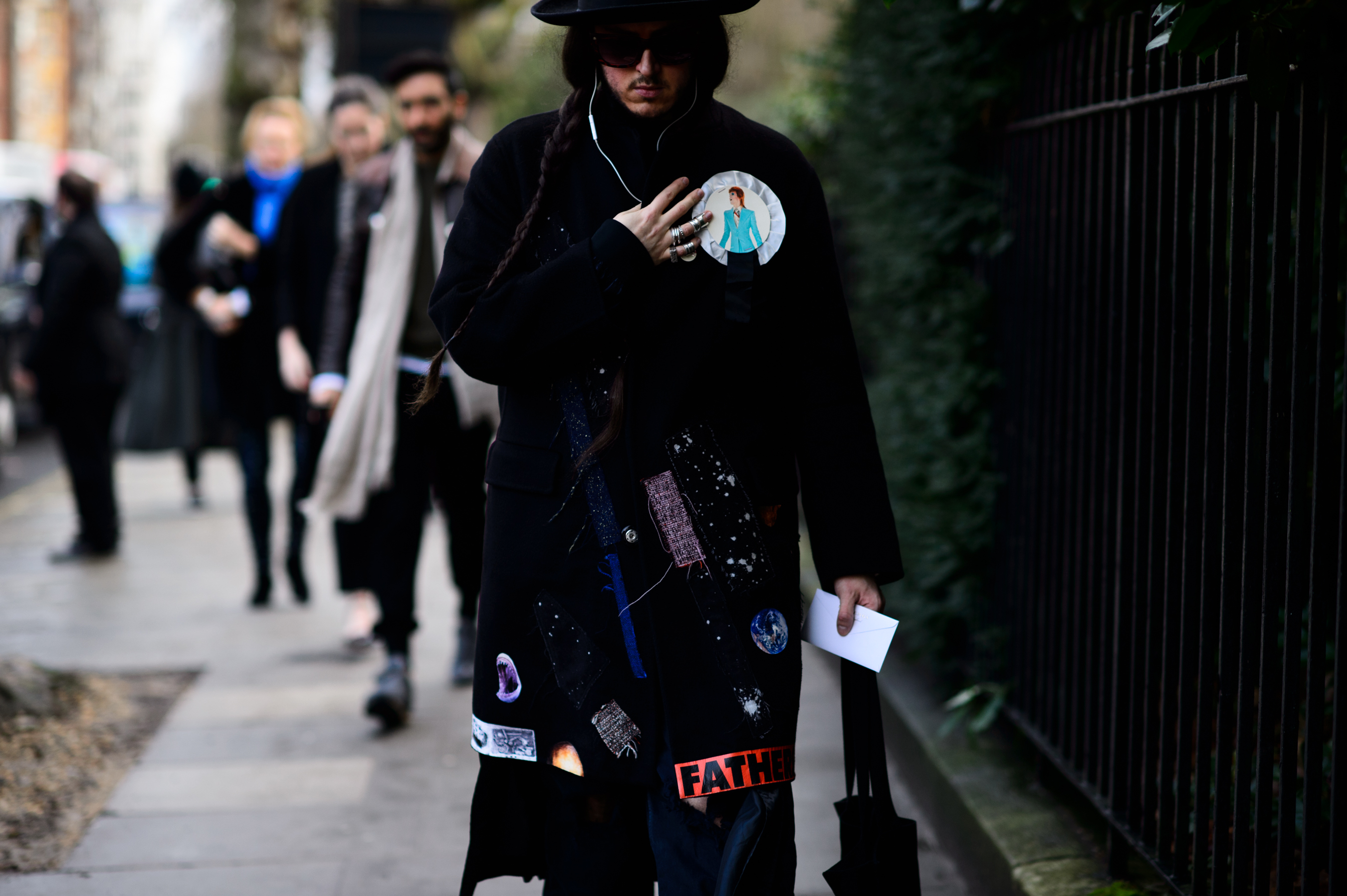 Man wearing total look by Raf Simons