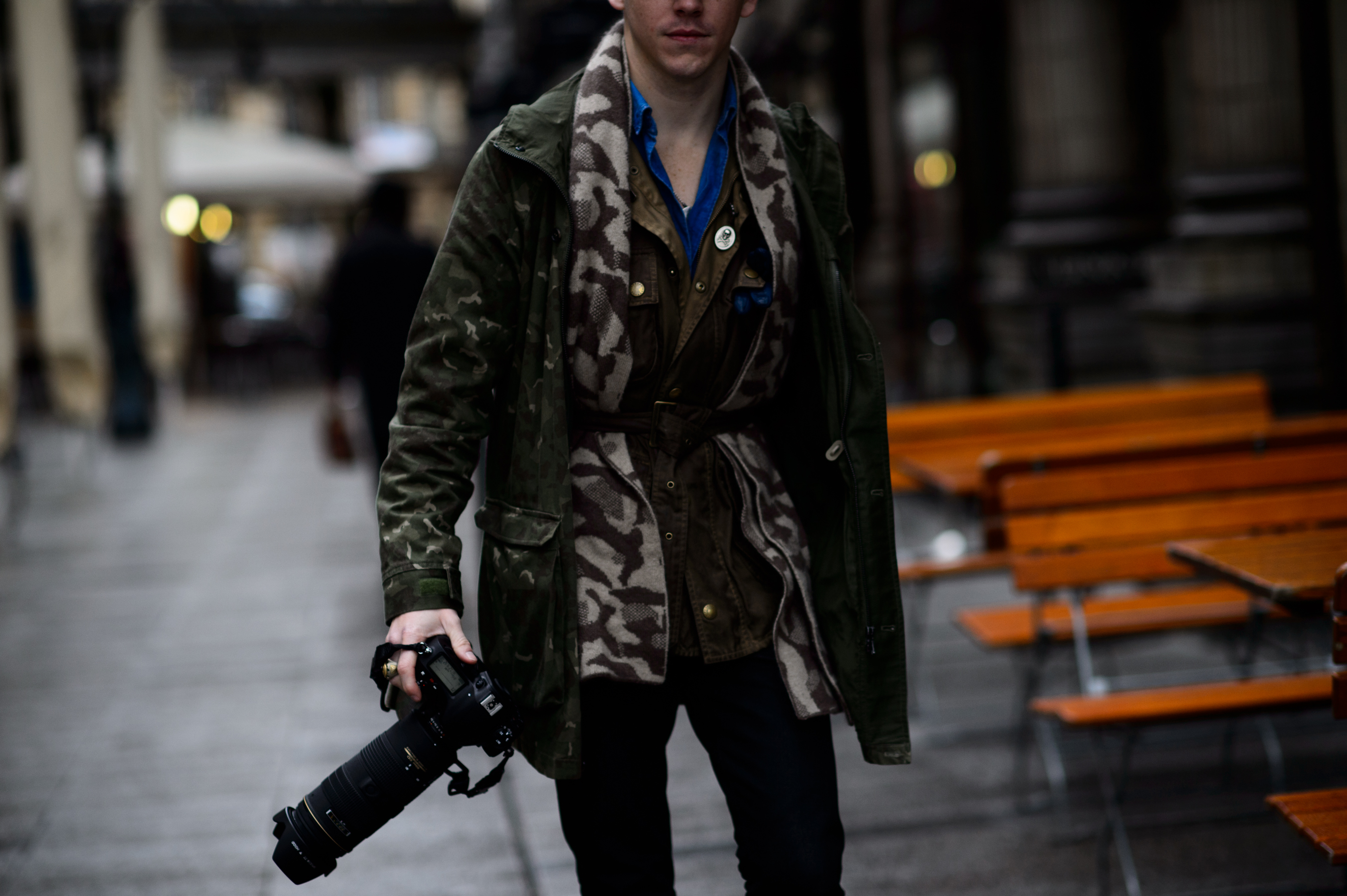 American street style photographer camouflage