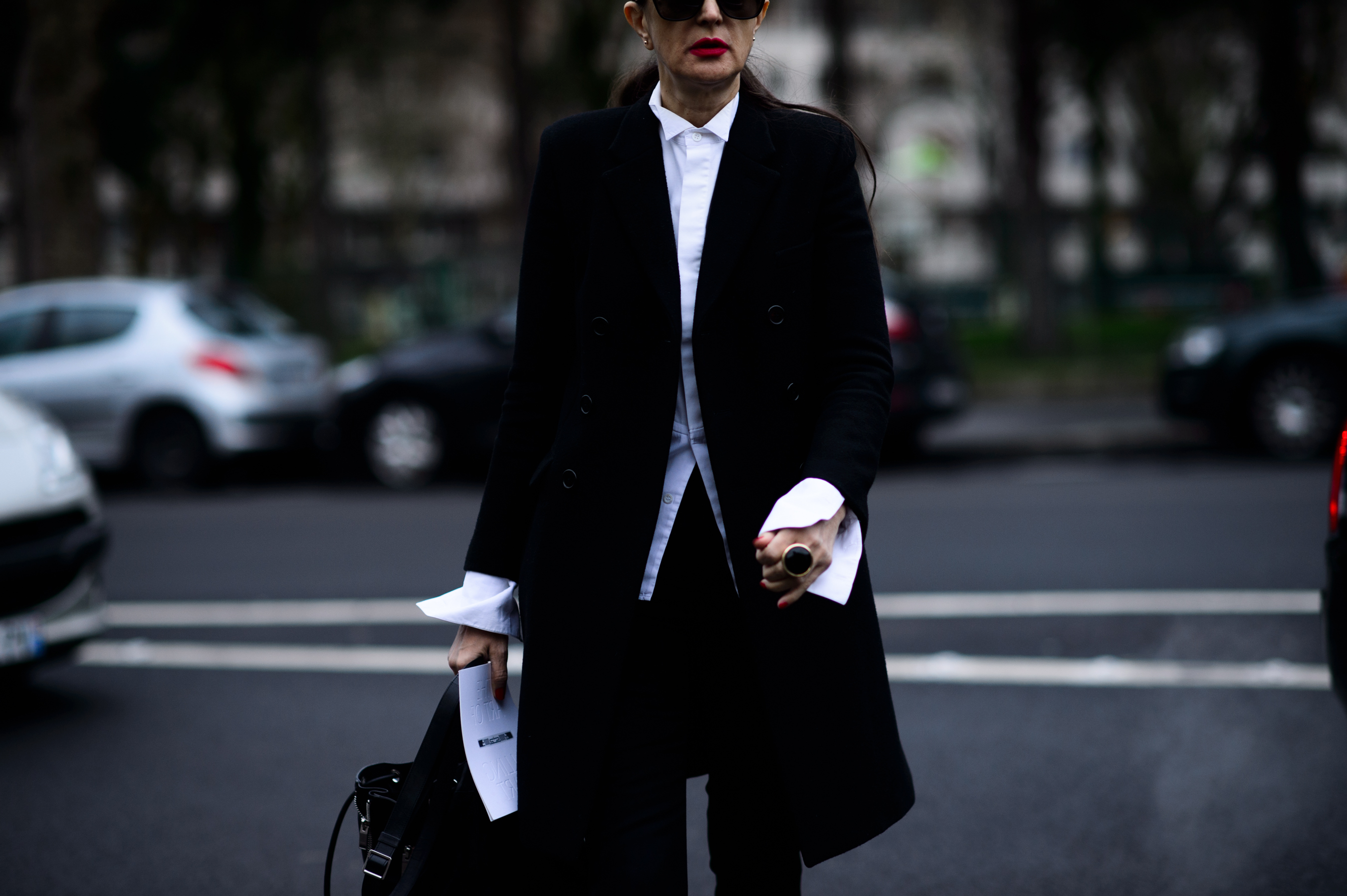 Woman before Dior show