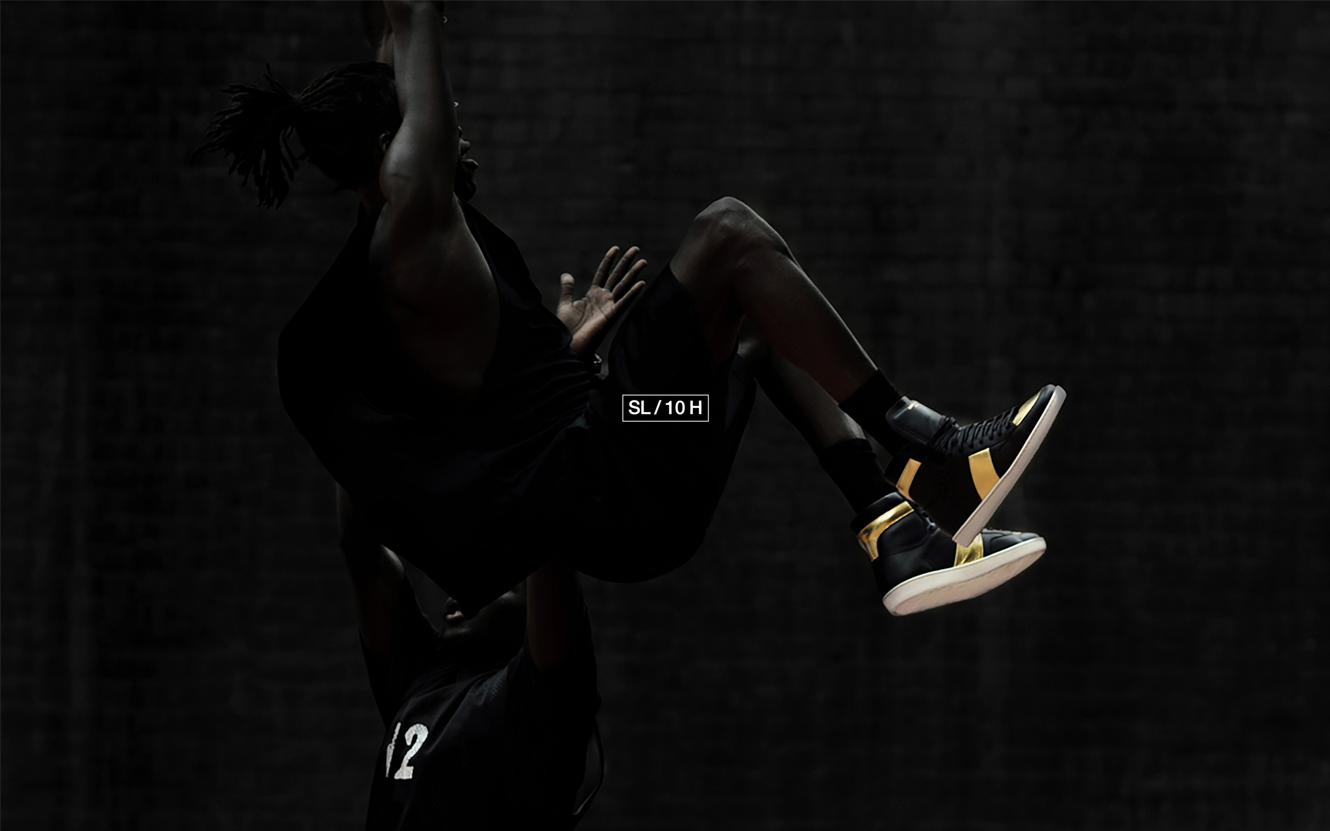 Shot of basketball player wearing sneakers
