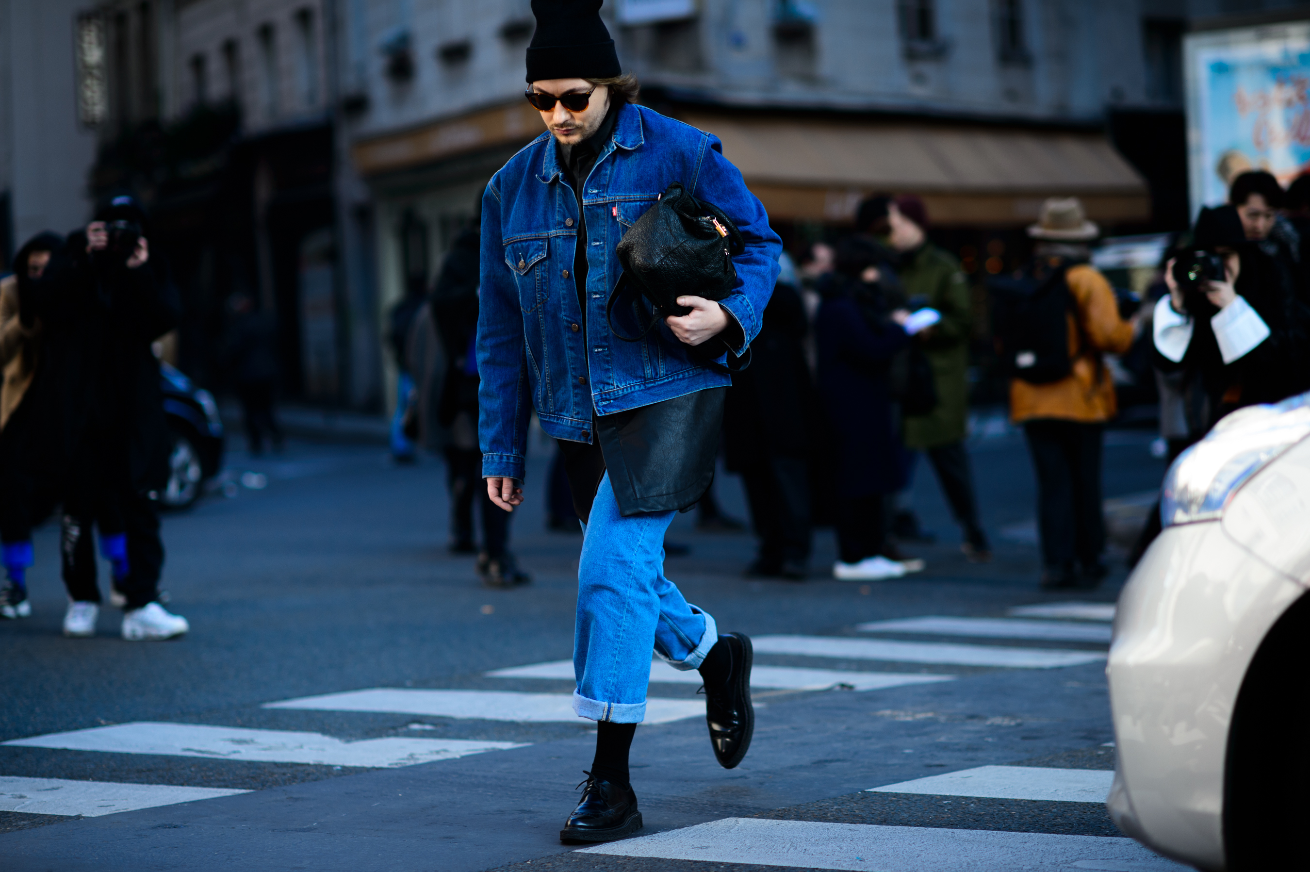 Nargis editor wearing denim look