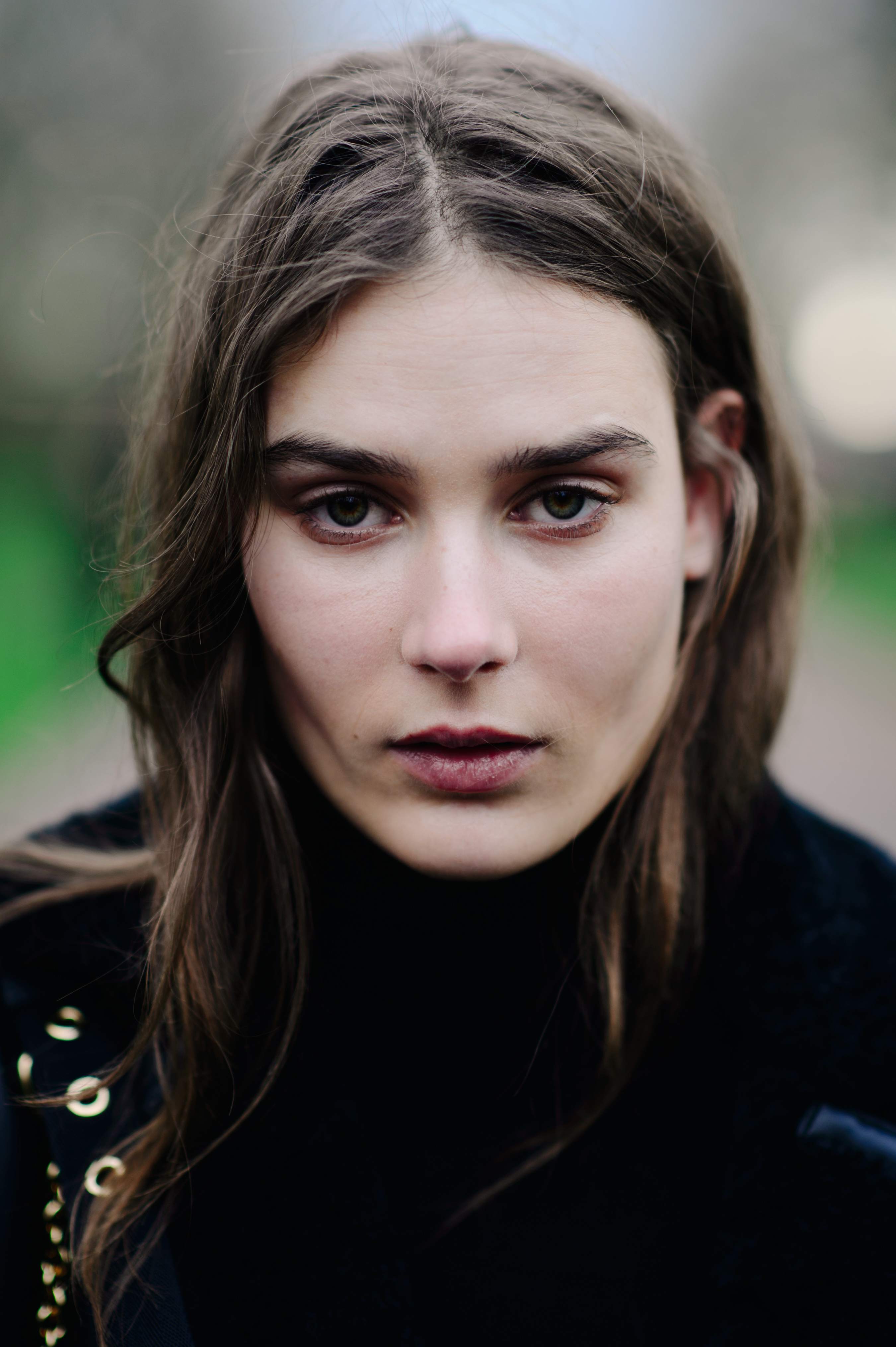 Portrait of a model after Burberry