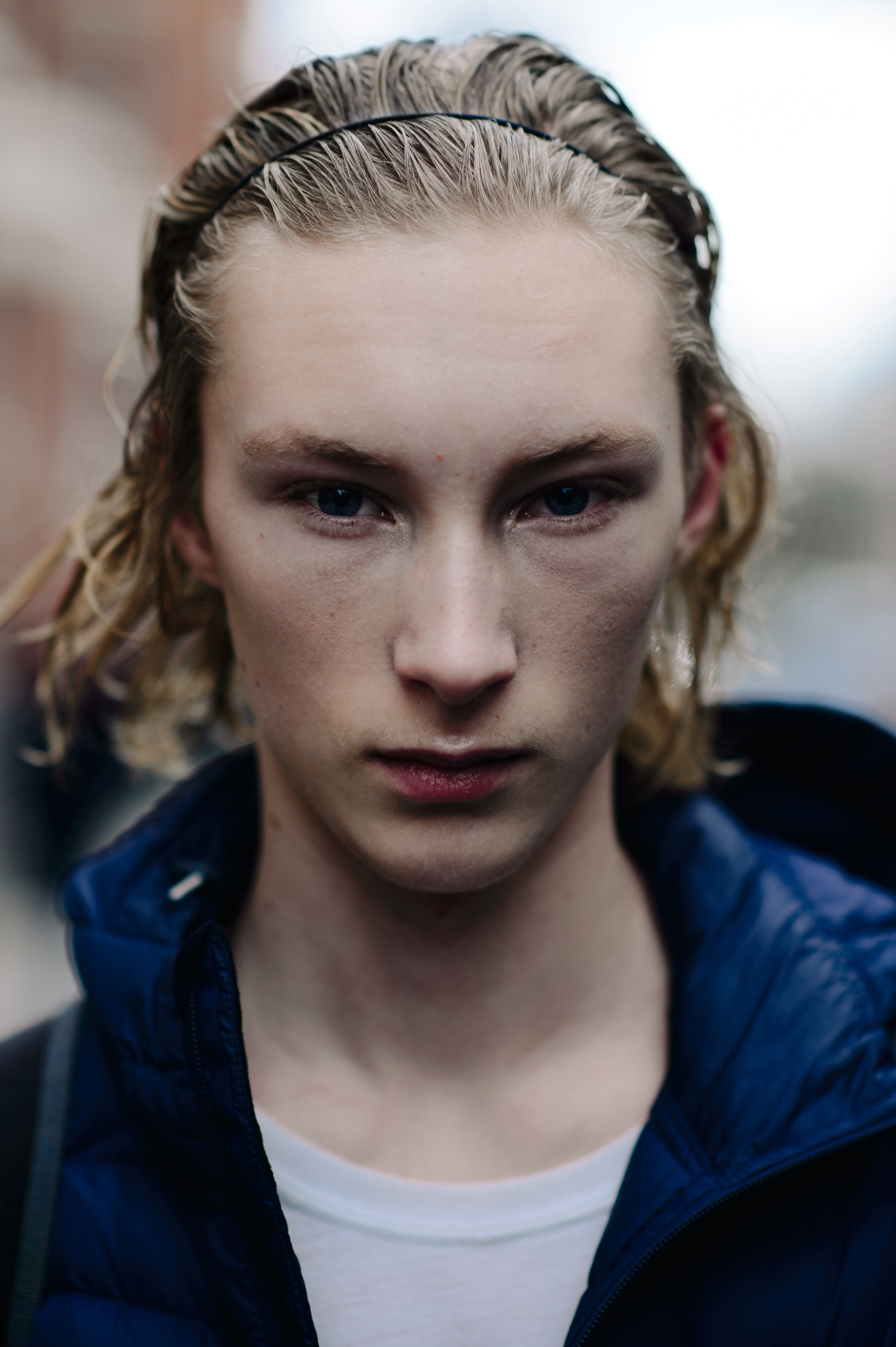 Portrait of a blonde male model