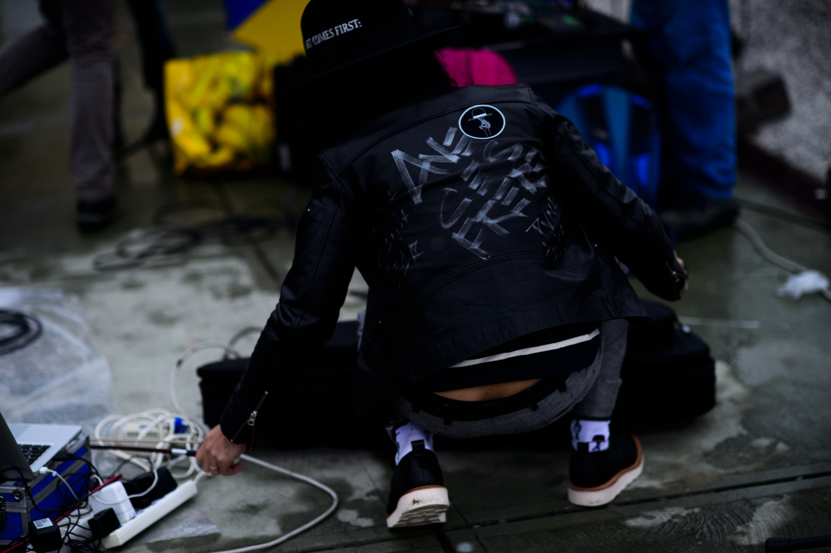 Japanese musician wearing ACF