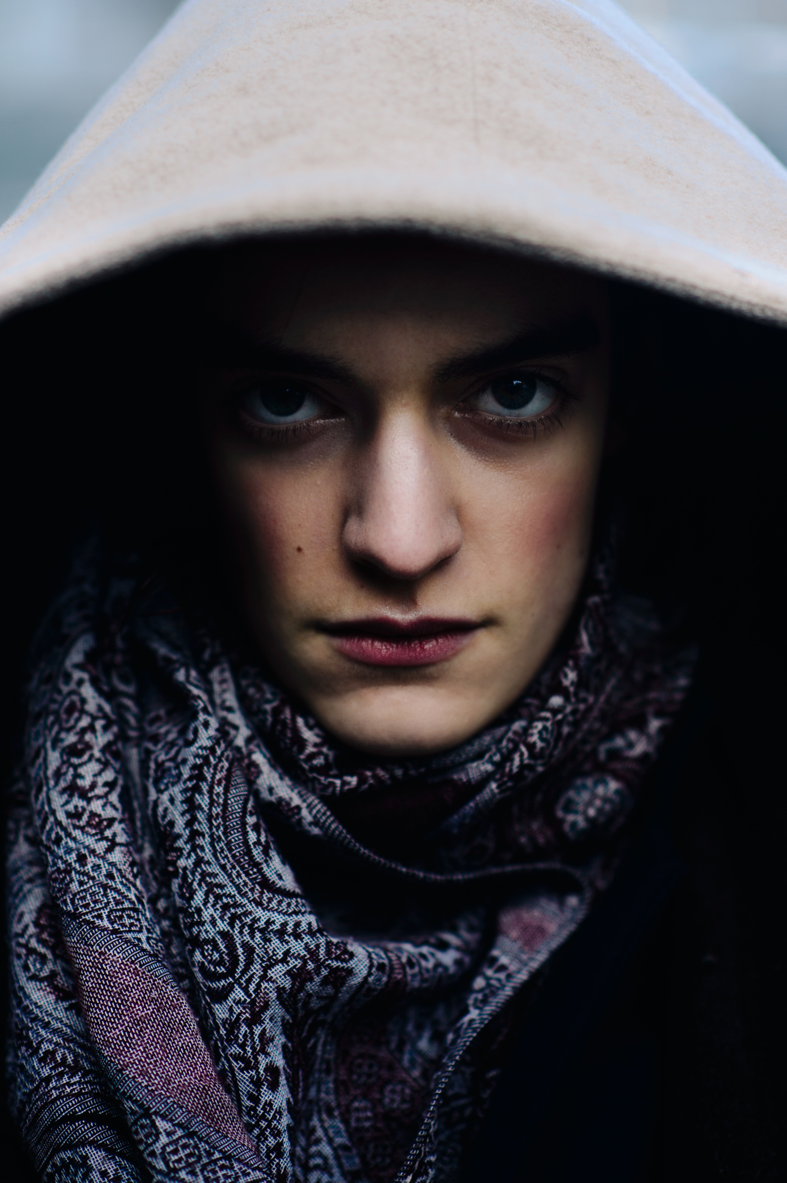 Portrait of a model after the show
