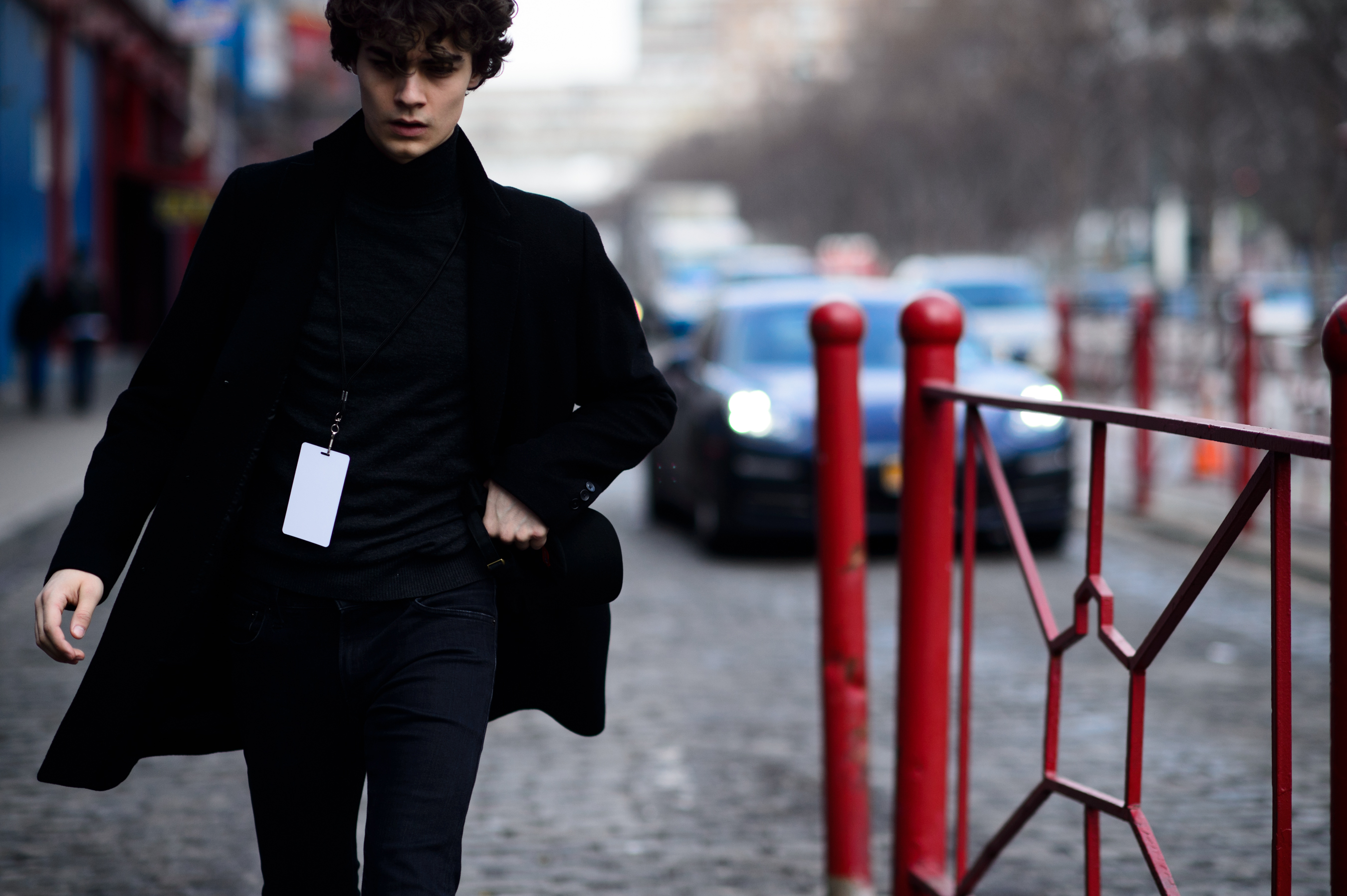 Man wearing black